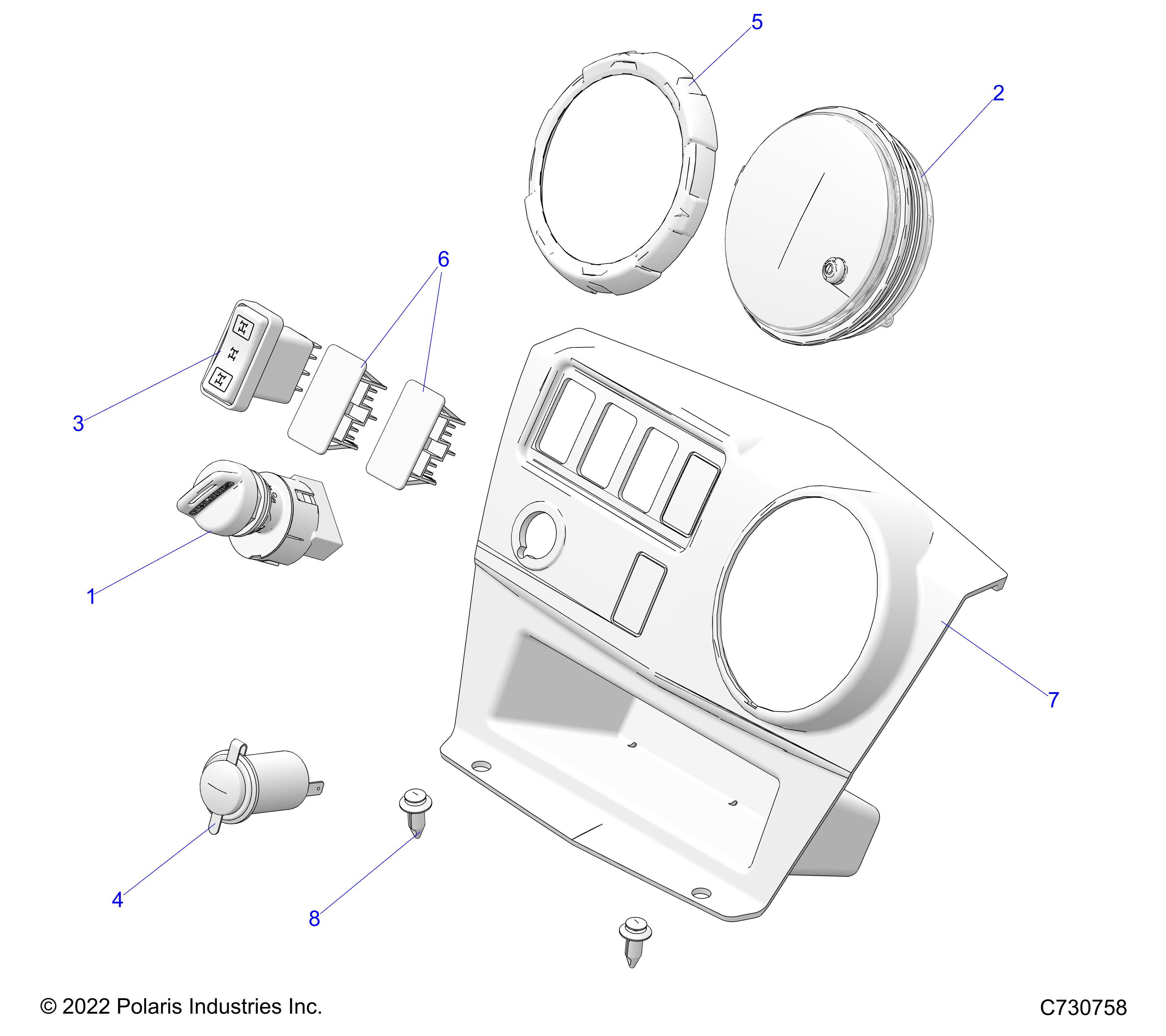 Part Number : 5438945 BEZEL INSTRUMENT CLUSTER