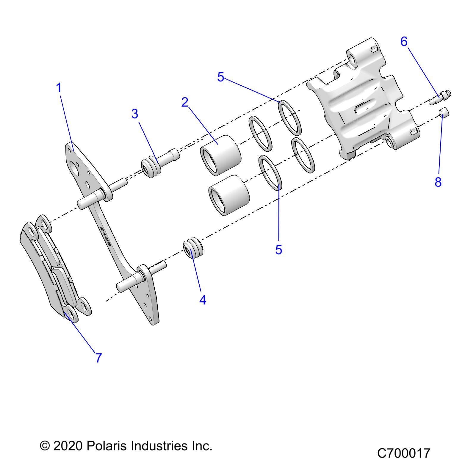 Part Number : 1912262 BRAKE CALIPER ASSEMBLY  RIGHT
