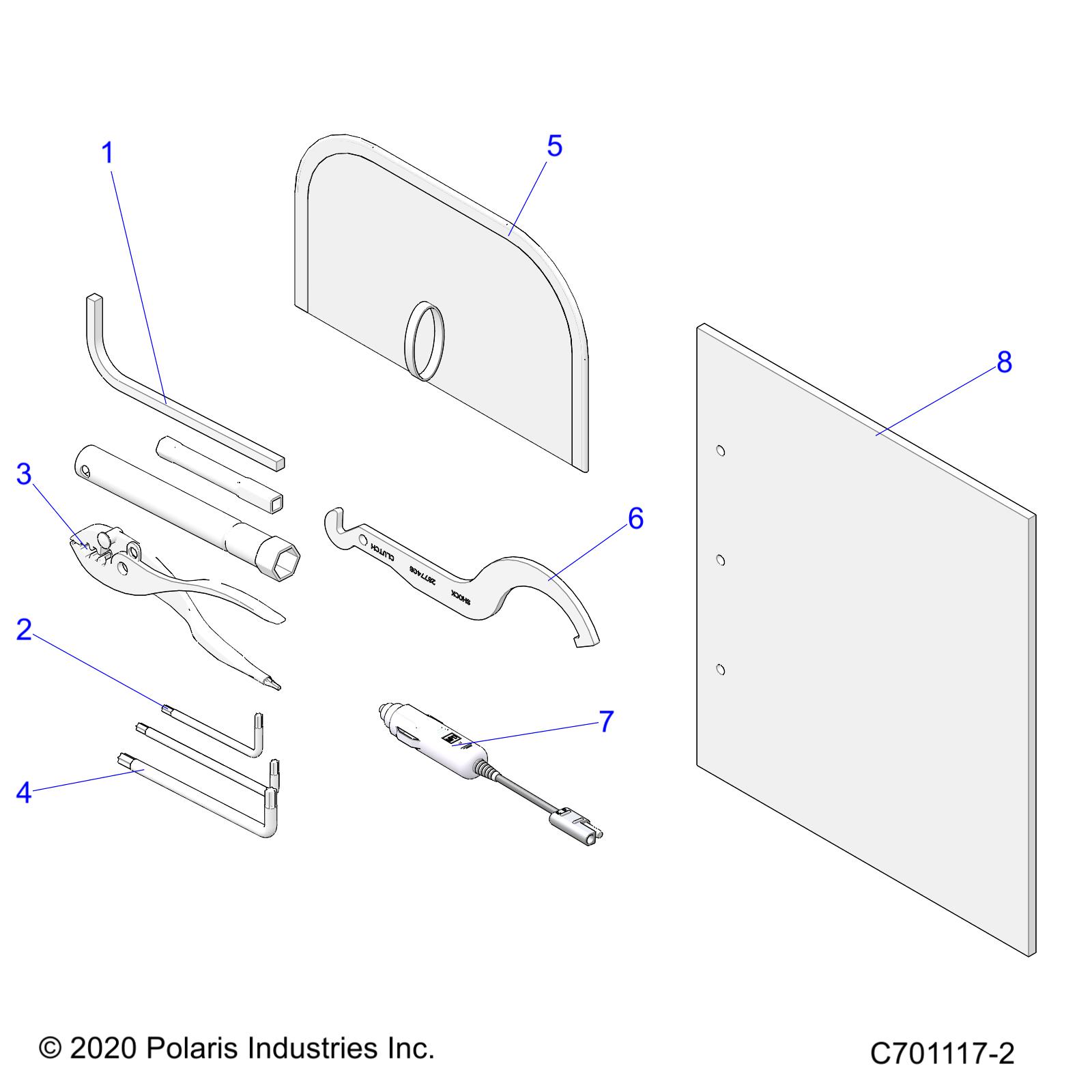 Foto diagrama Polaris que contem a peça 9931386