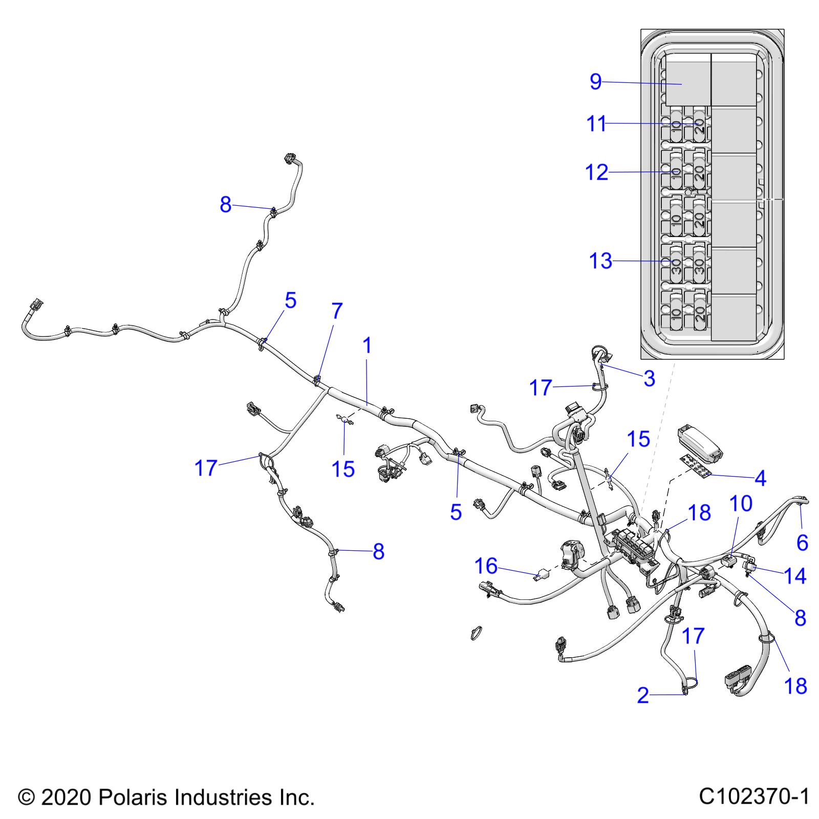 Part Number : 2414892 MAIN HARNESS  570  X2