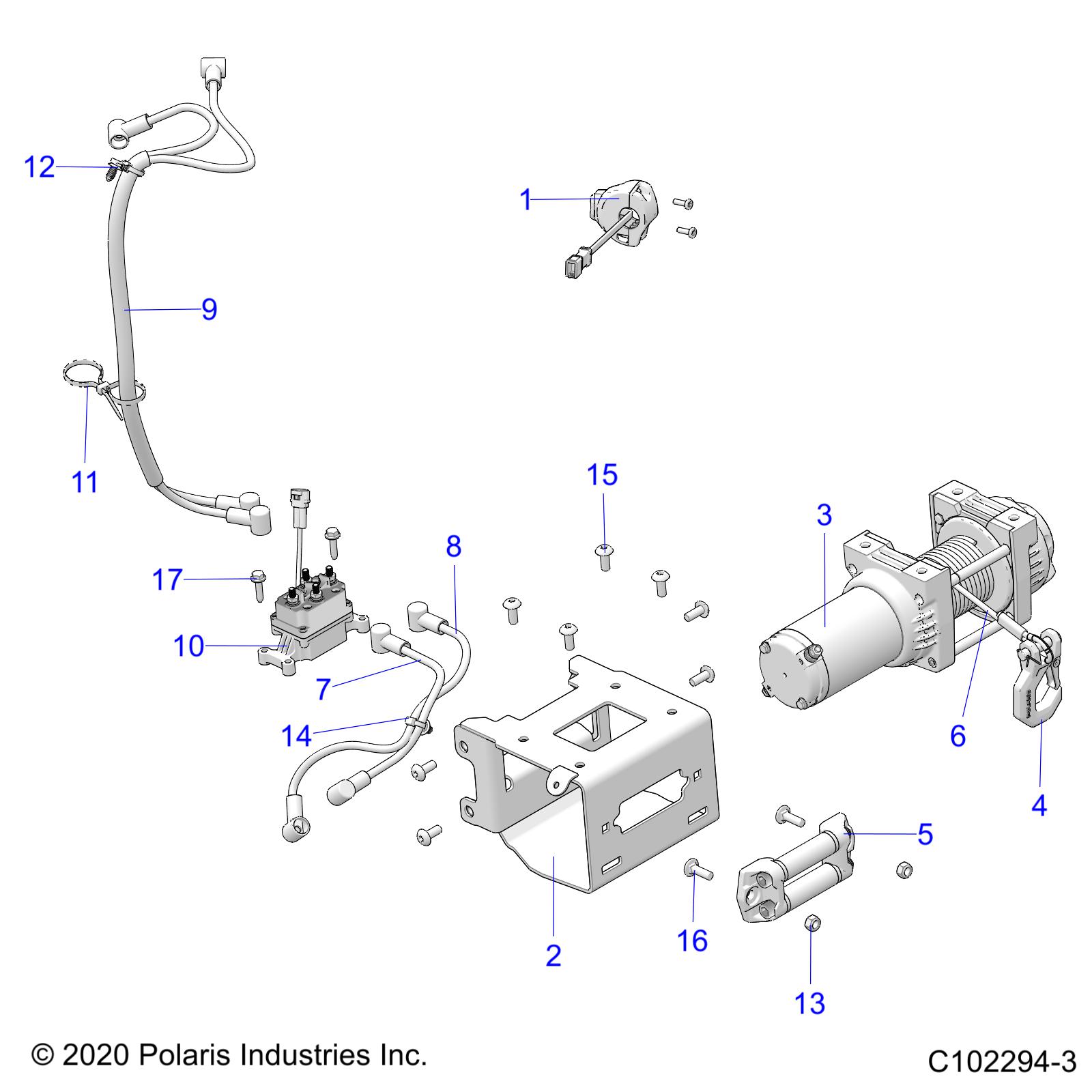 Foto diagrama Polaris que contem a peça 2207175
