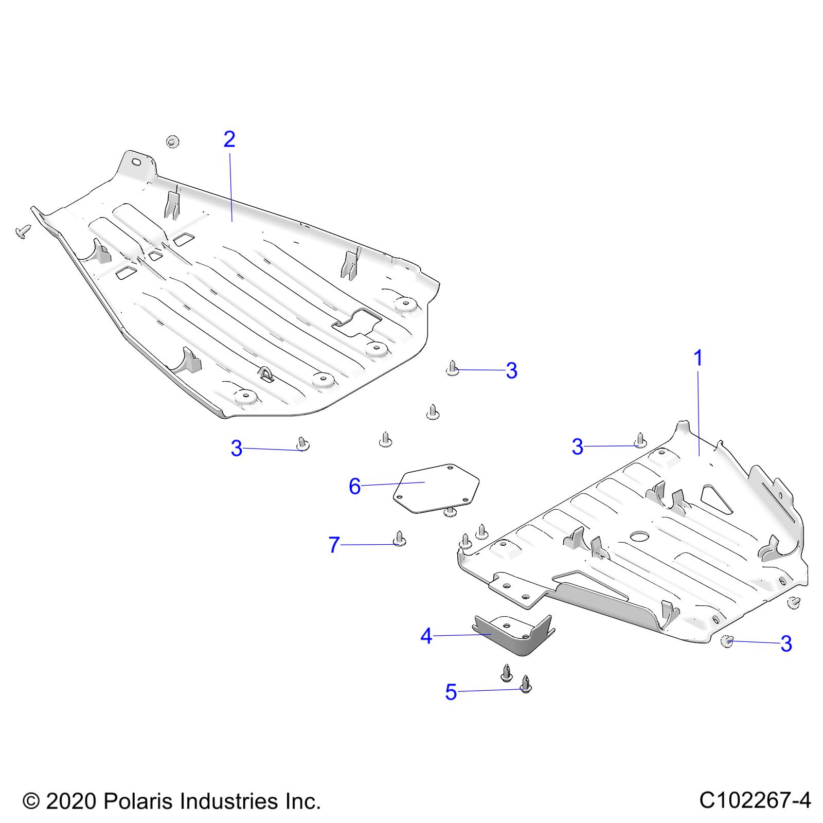 Part Number : 5437879-070 SKID PLATE  REAR  GLOSS BLACK