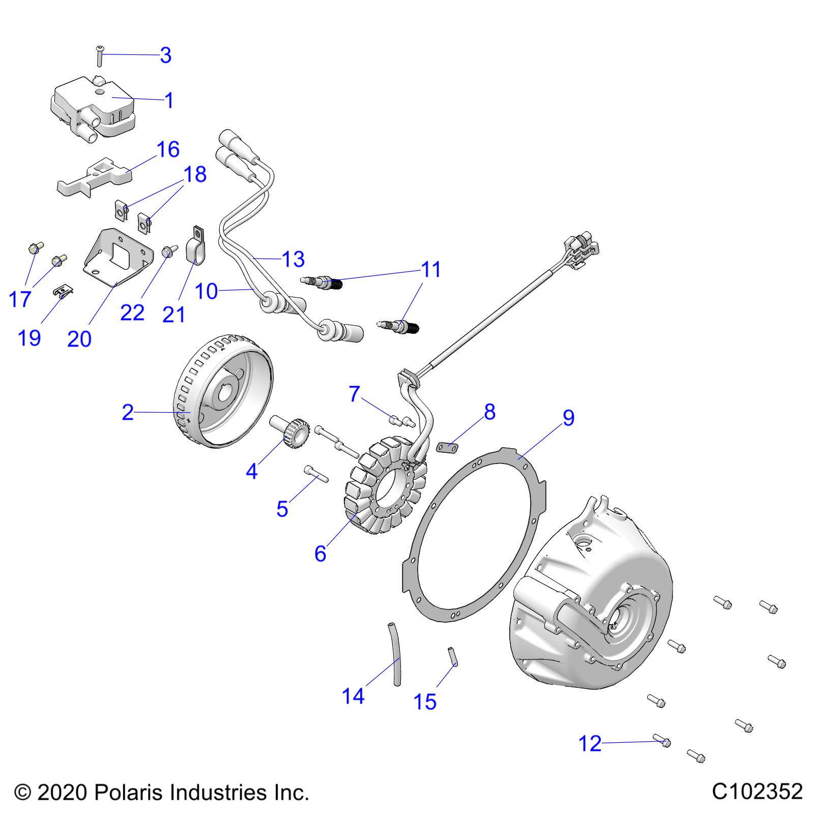 Foto diagrama Polaris que contem a peça 7670096