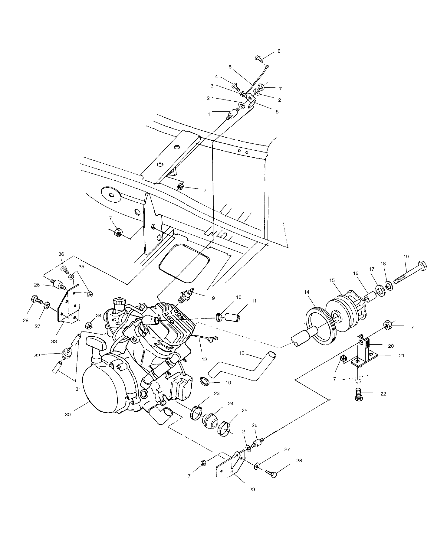 Foto diagrama Polaris que contem a peça 3110038