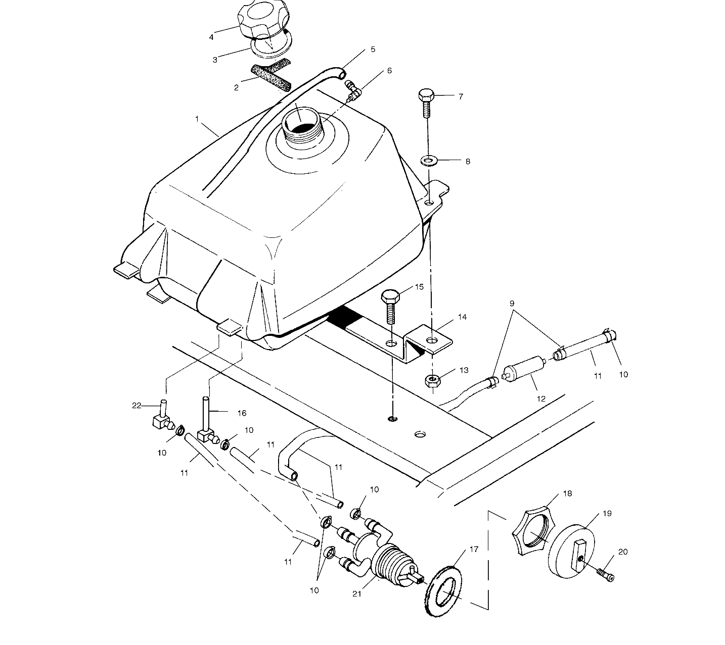 Foto diagrama Polaris que contem a peça 7052154