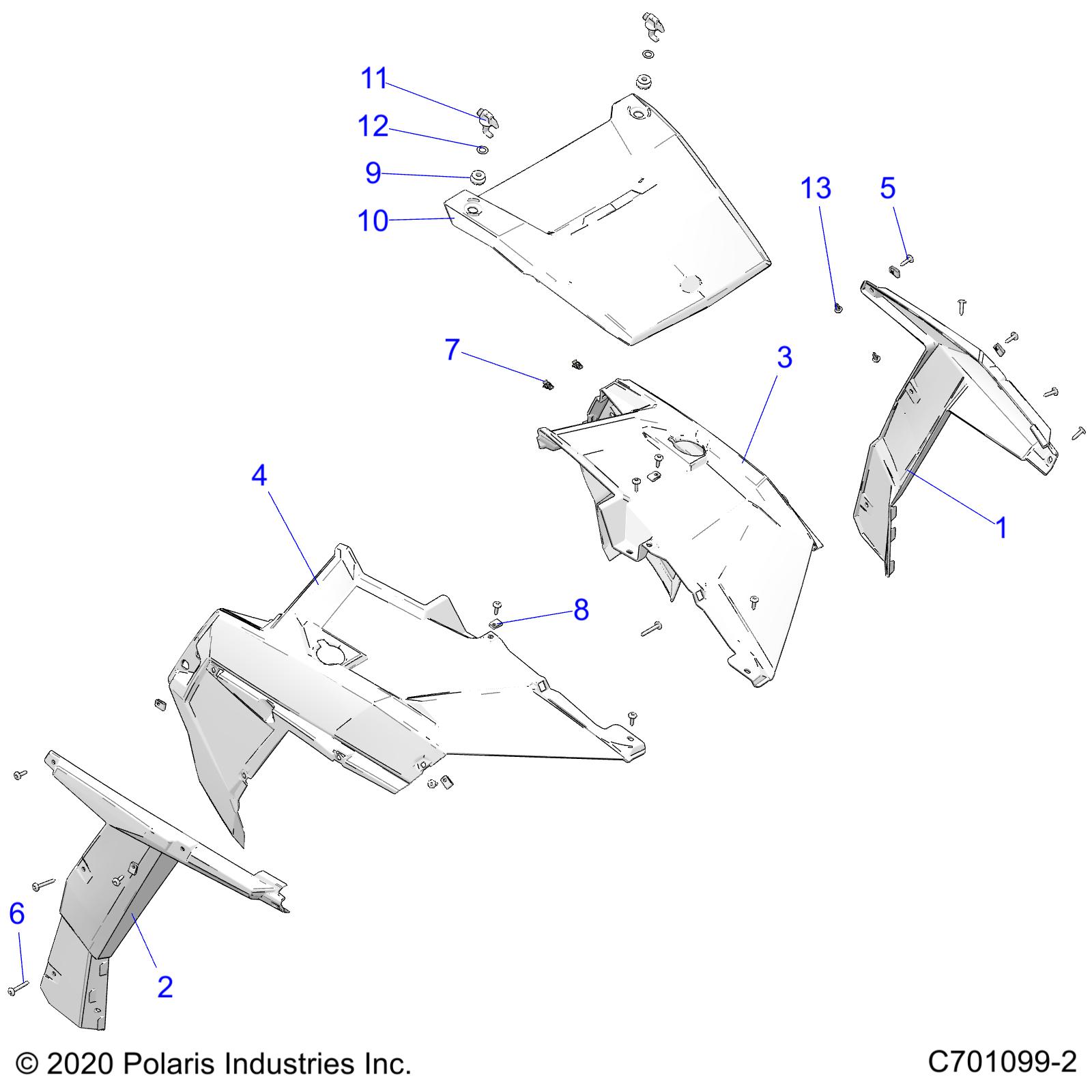 Part Number : 5450718-804 FENDER-FR PNTD RH STL GRY