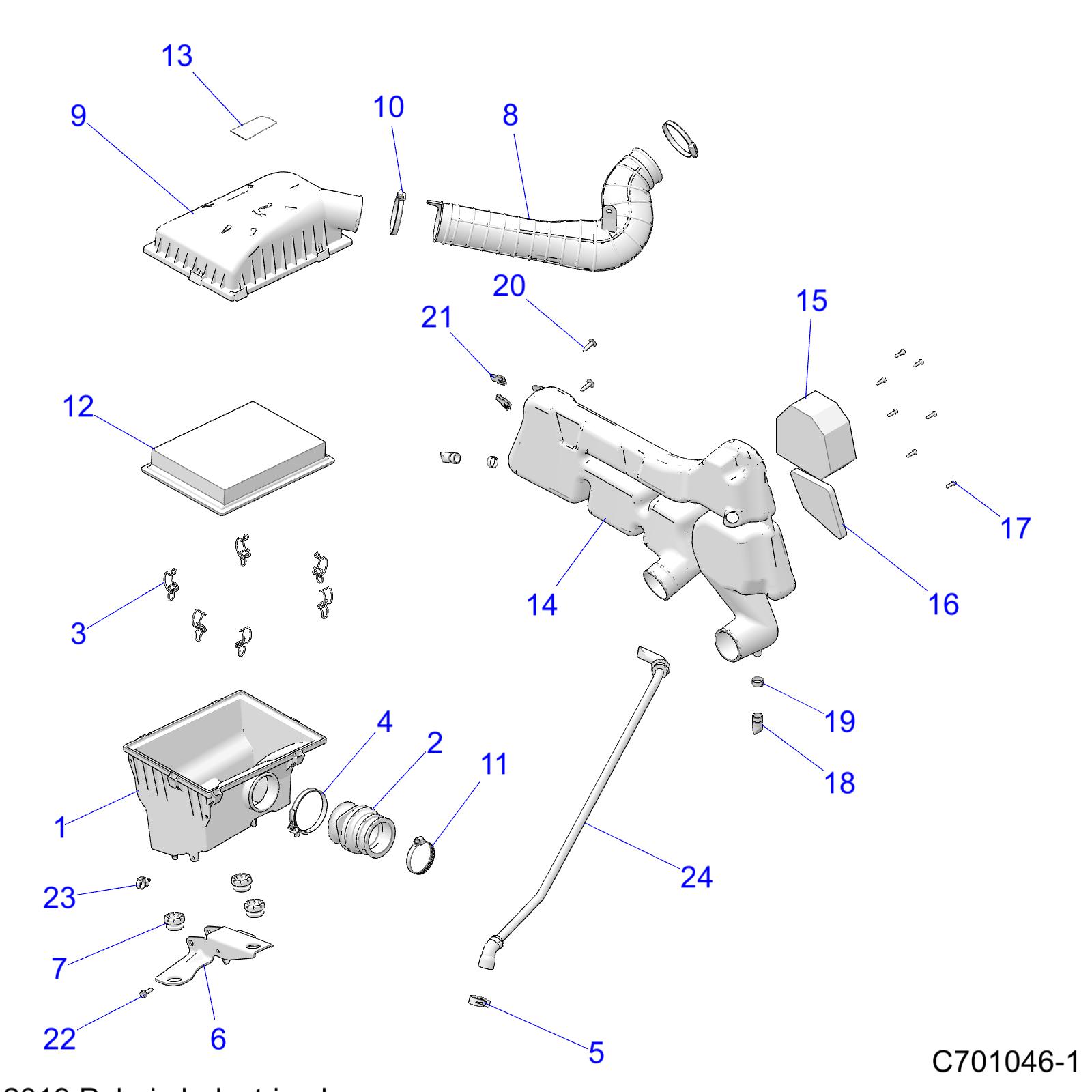 Foto diagrama Polaris que contem a peça 1241047