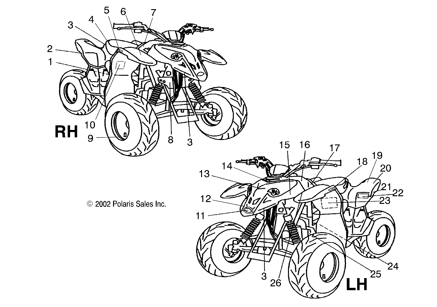 Foto diagrama Polaris que contem a peça 7170933