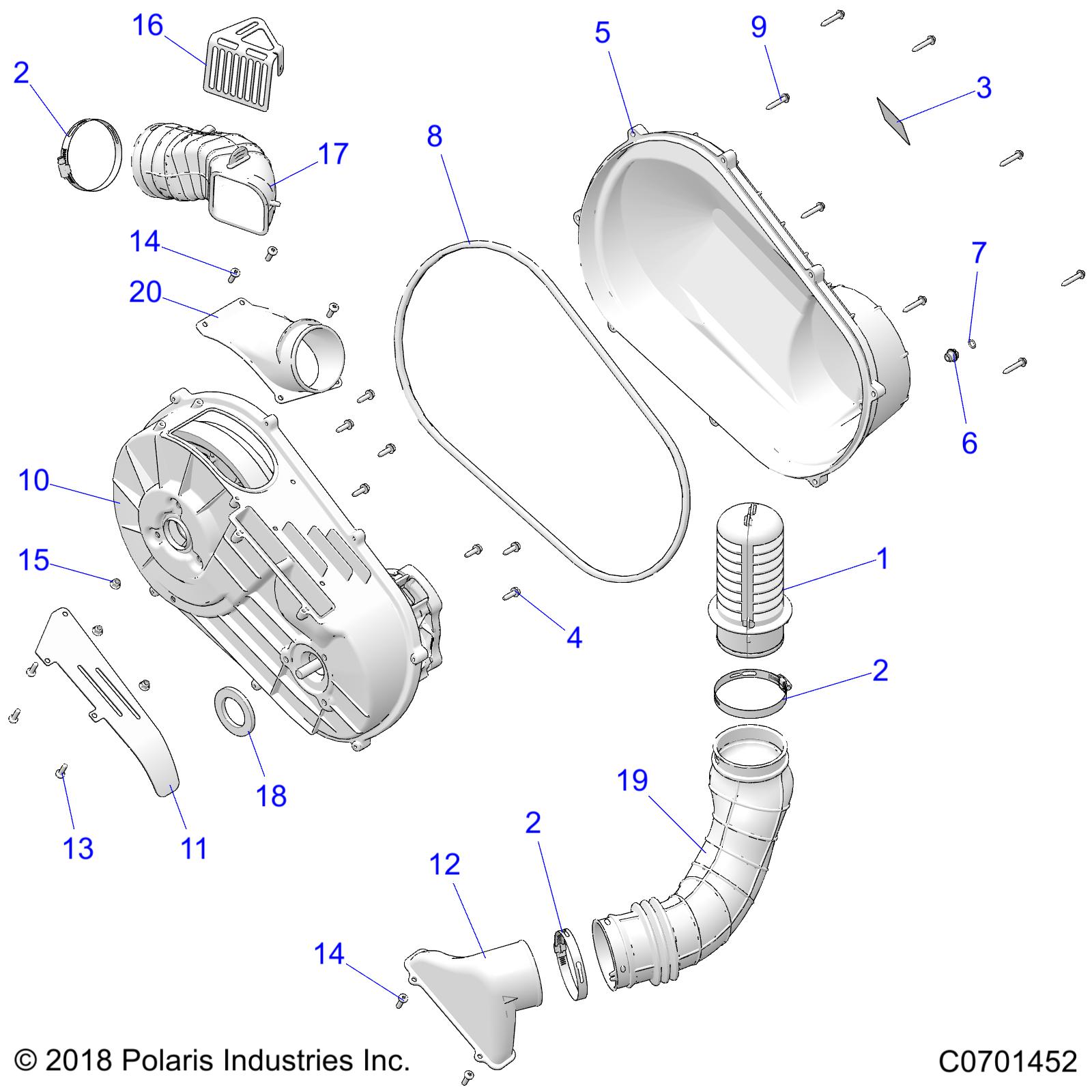 Part Number : 2635411 CLUTCH AIR INLET DUCT ASSEMBLY