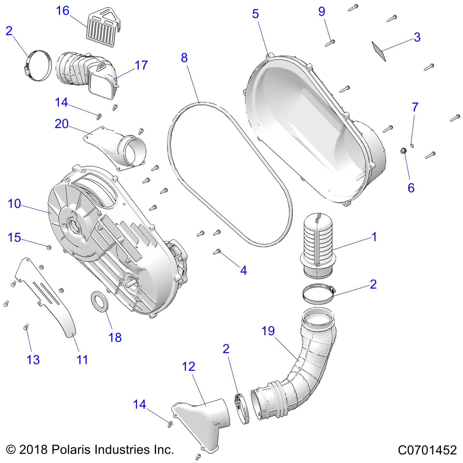 Part Number : 5450051 AIR INLET CLUTCH DUCT