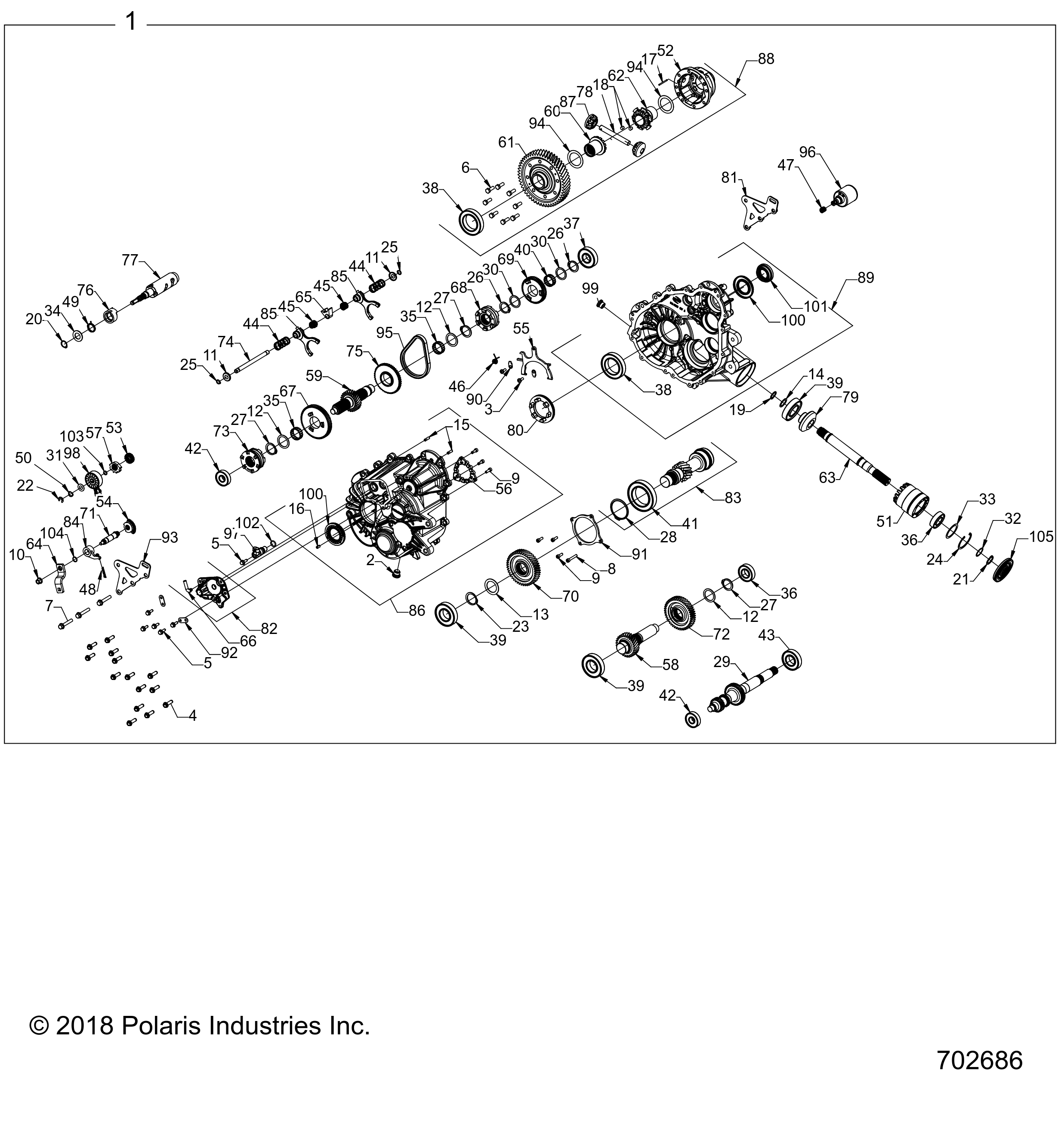 Part Number : 1334263 GEARCASE ASSEMBLY