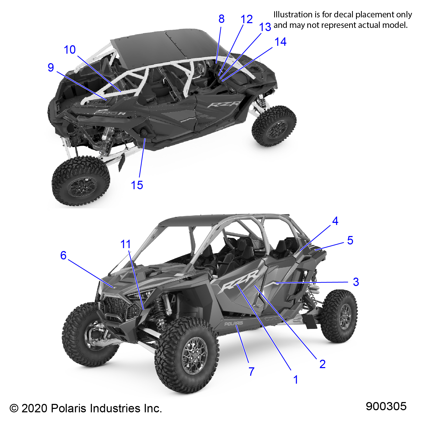 Foto diagrama Polaris que contem a peça 7300120