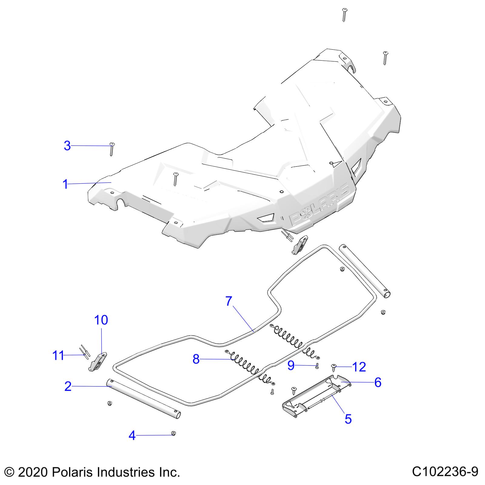 Foto diagrama Polaris que contem a peça 2636440-070