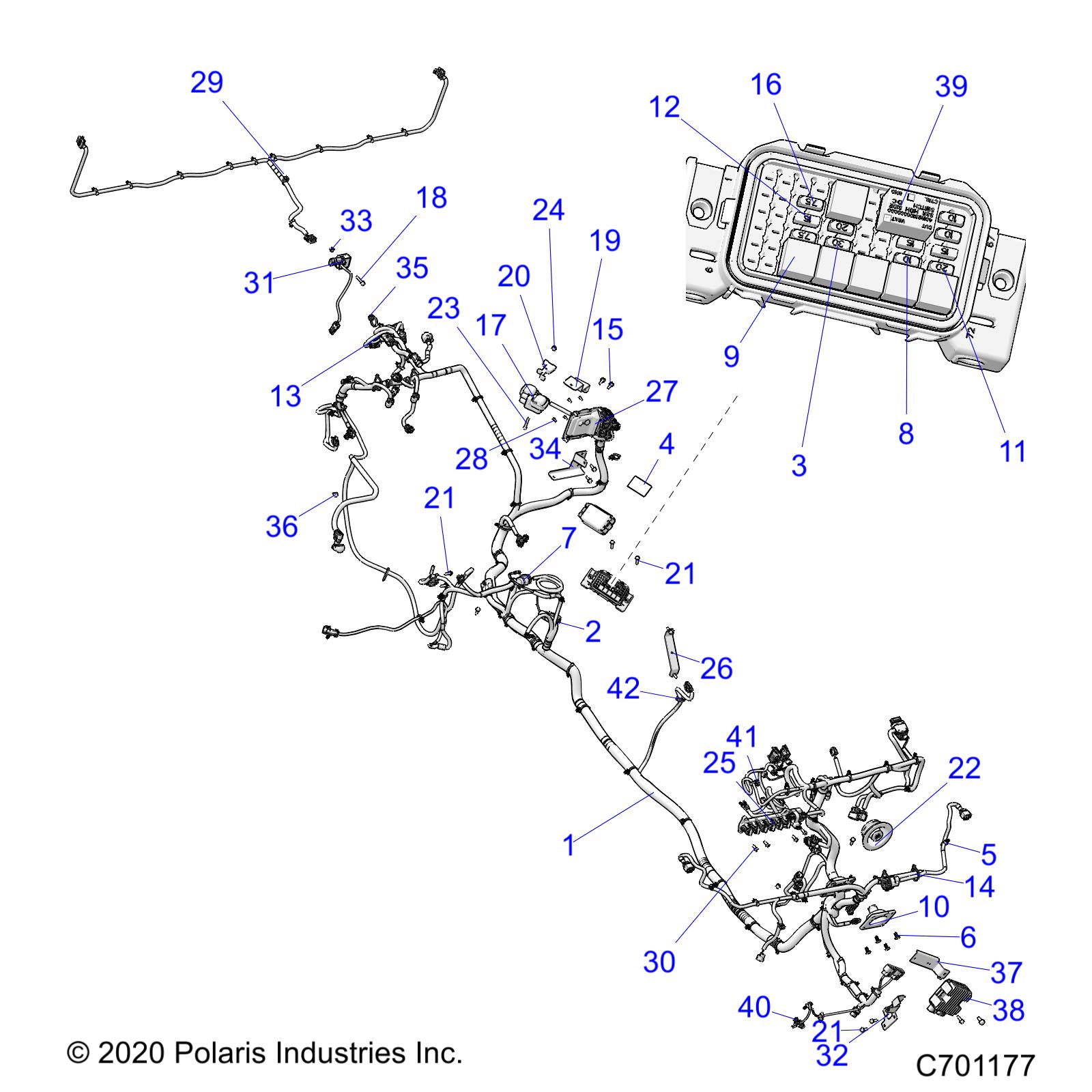 Part Number : 2415421 HARN-CHASSIS XP BASE CREW