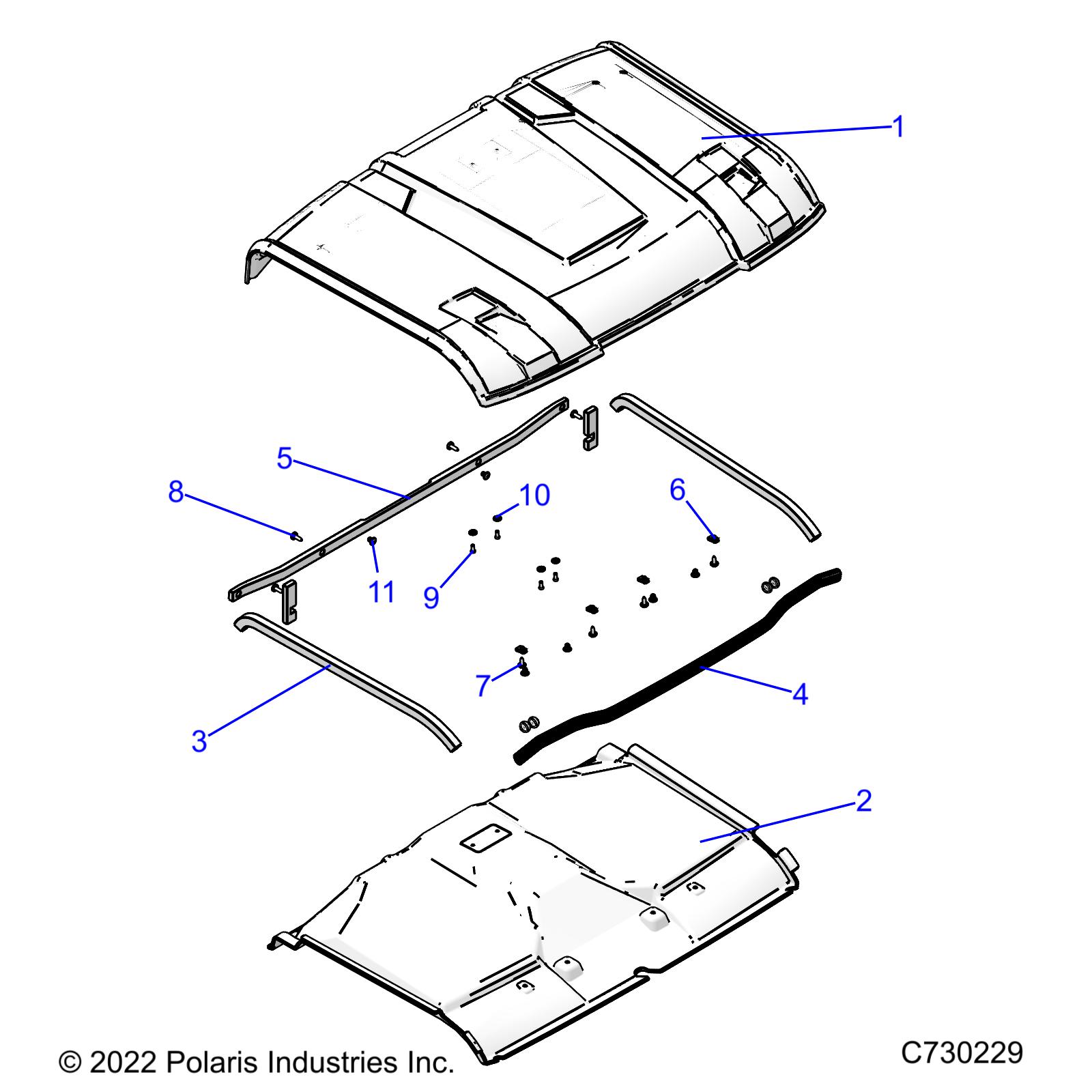 Foto diagrama Polaris que contem a peça 2885077