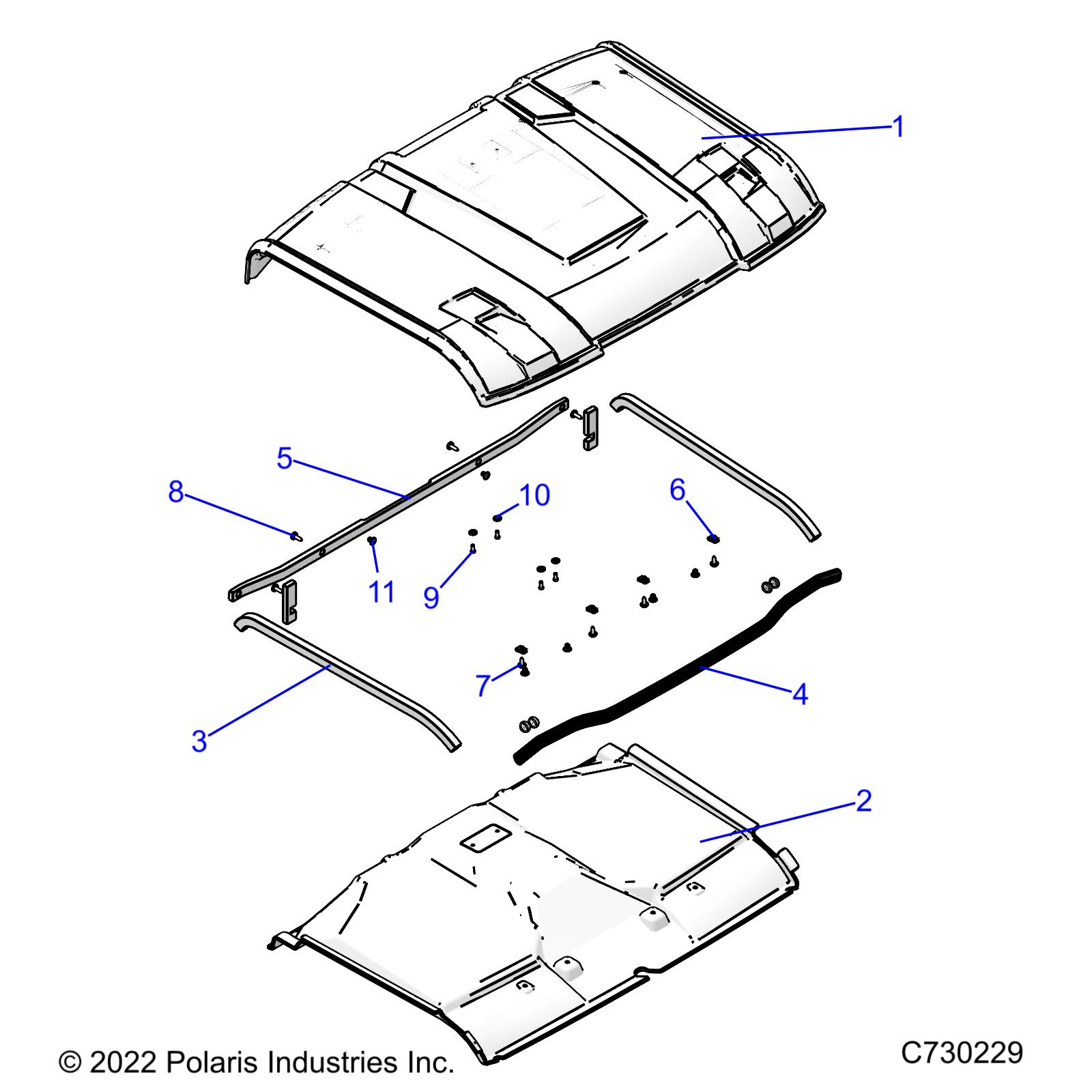 Part Number : 5522040 SEAL-ROOF SIDE PREM RGT