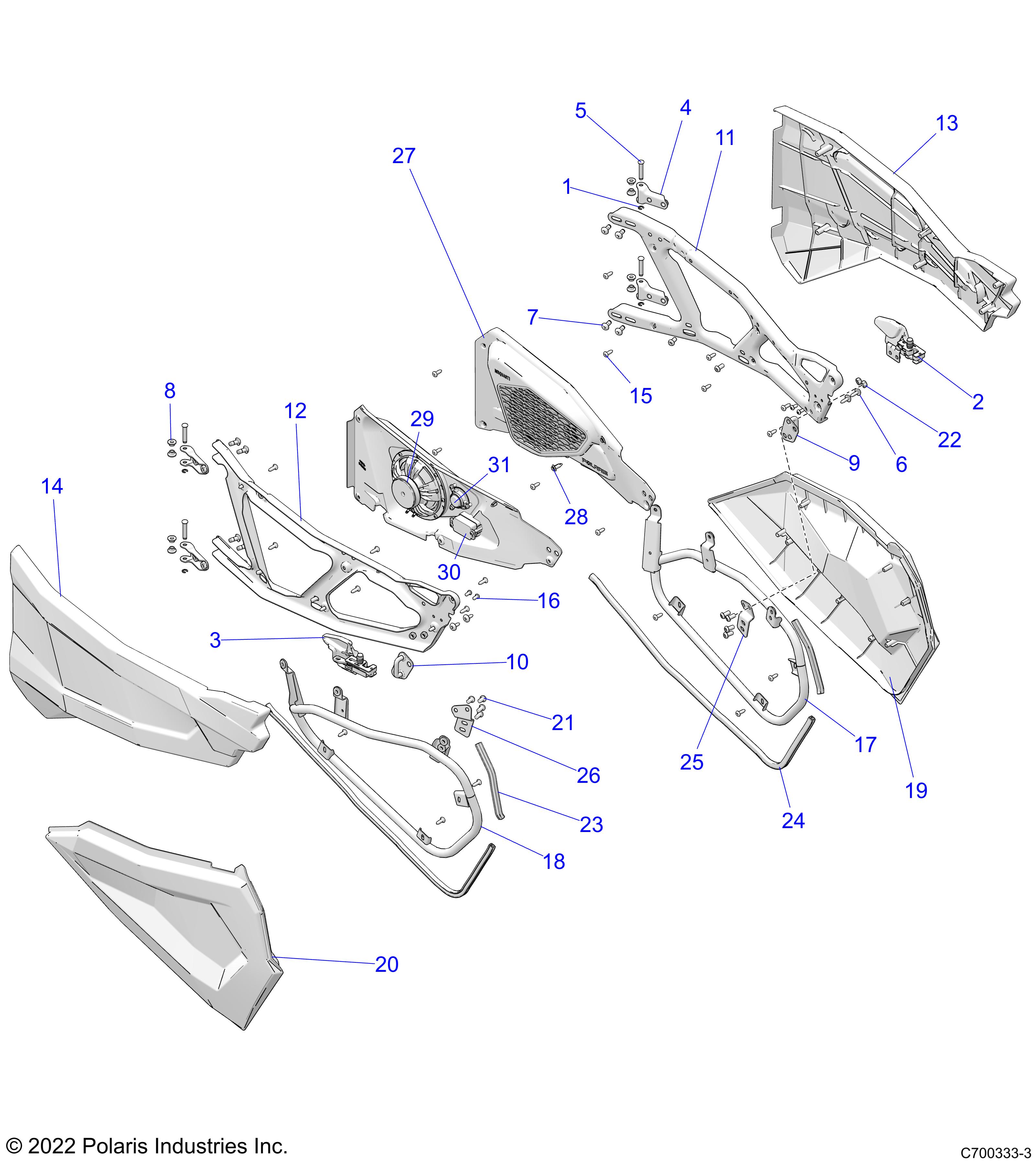 Foto diagrama Polaris que contem a peça 4016382