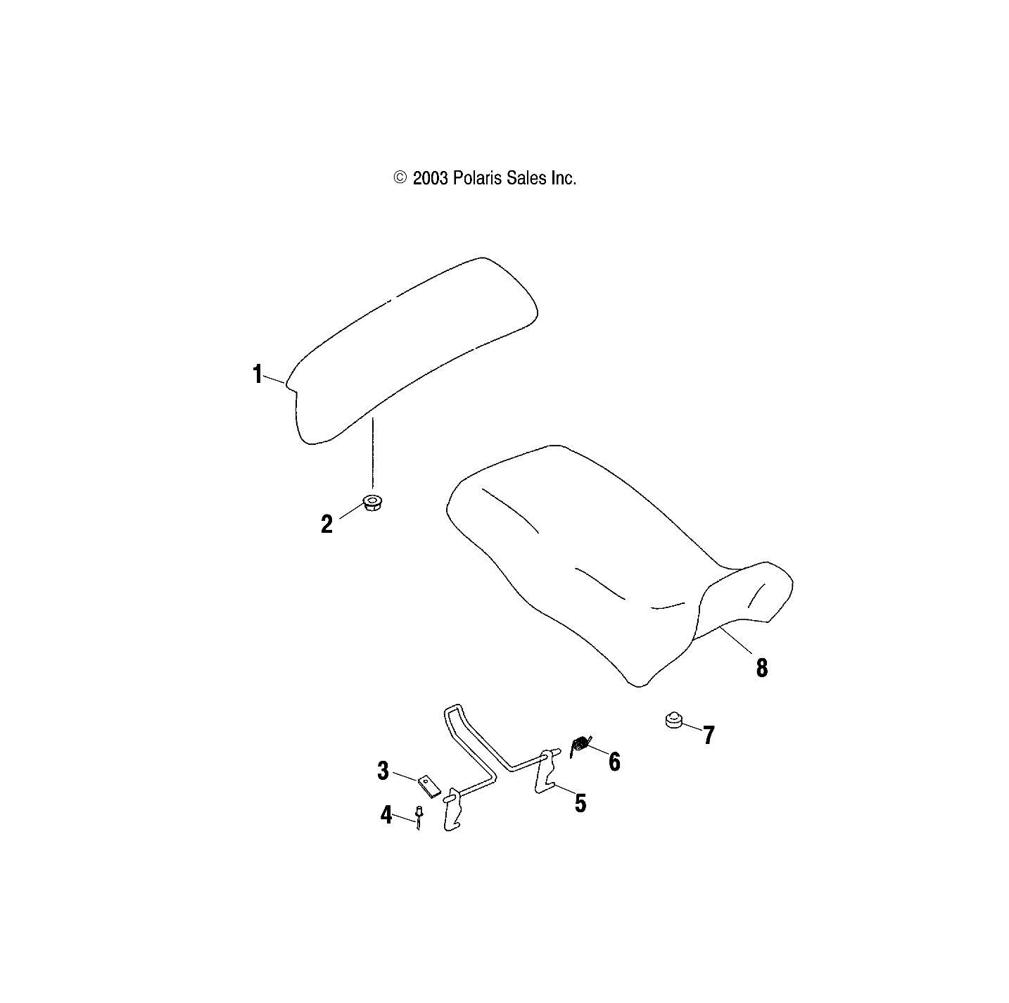 Part Number : 2683419-070 ASM-SEAT BLK W/GOLD POLARIS 10