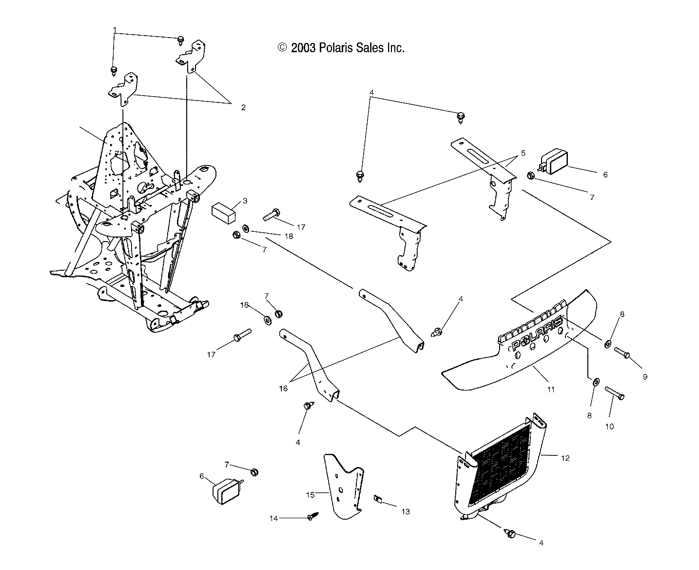 Foto diagrama Polaris que contem a peça 7515391