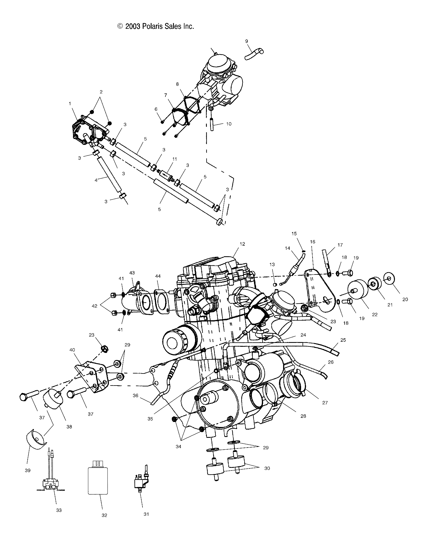 Foto diagrama Polaris que contem a peça 3085556