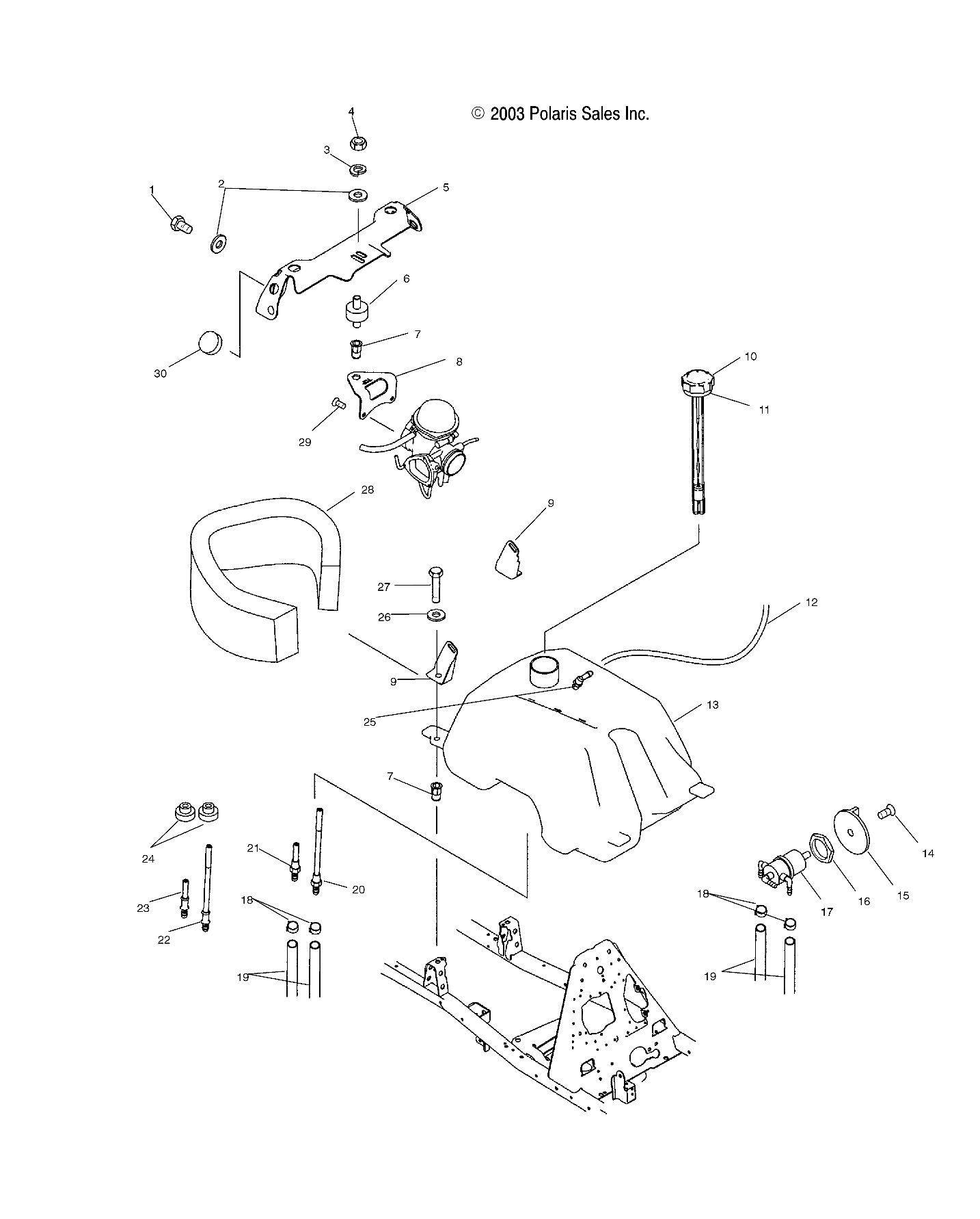 Foto diagrama Polaris que contem a peça 2520143