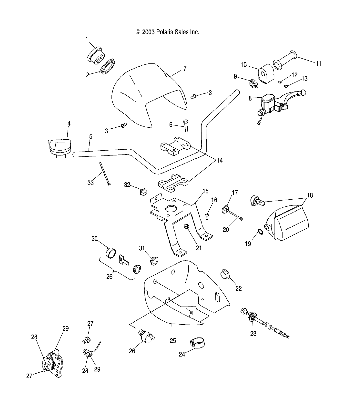 Foto diagrama Polaris que contem a peça 7080936