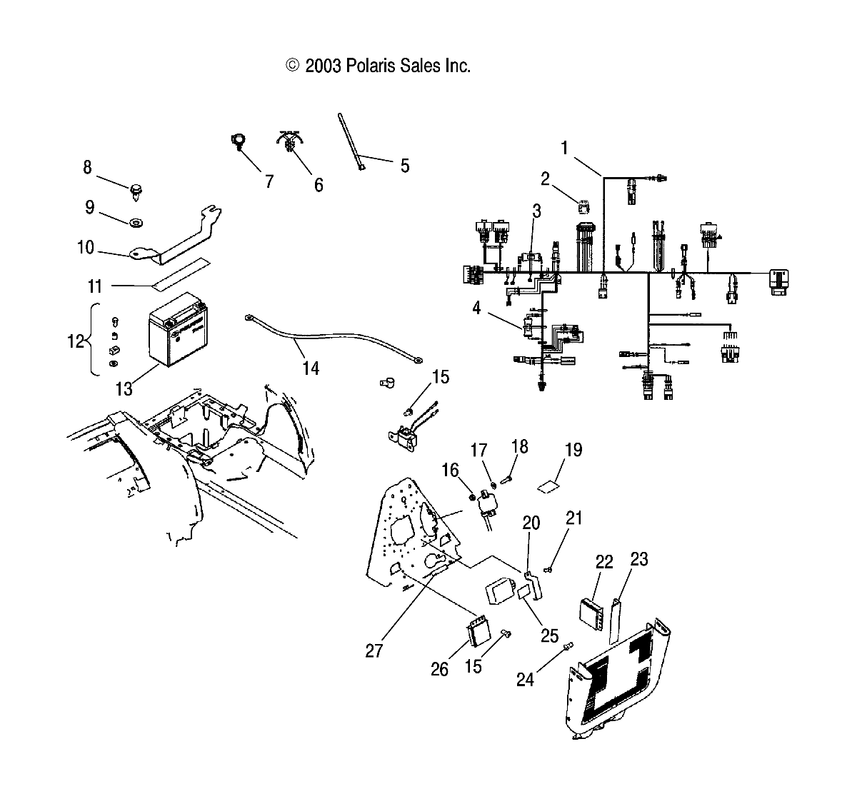 Foto diagrama Polaris que contem a peça 5131036