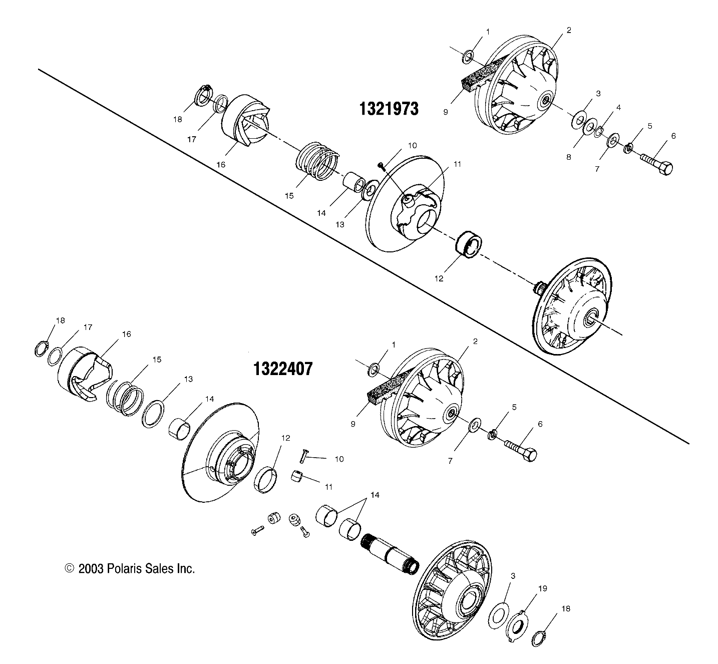 Foto diagrama Polaris que contem a peça 1321973