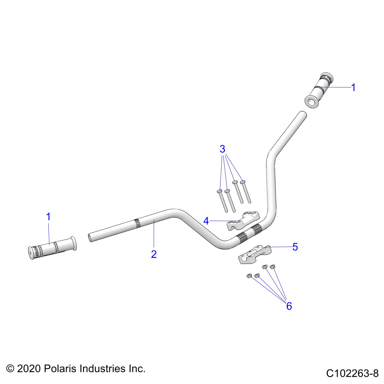 Part Number : 5337079-293 TUBE-HANDLEBAR INDY RED