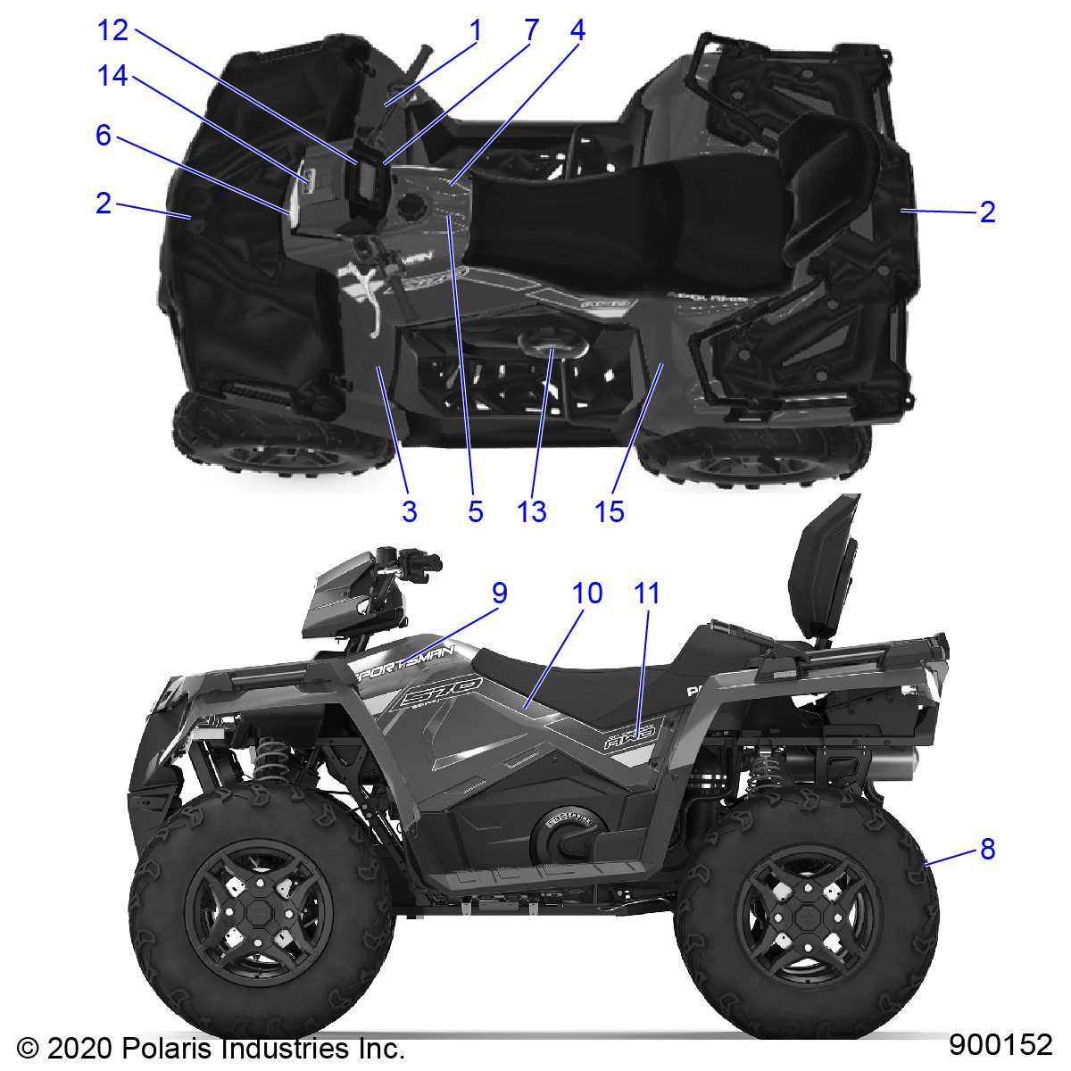 Foto diagrama Polaris que contem a peça 7184315