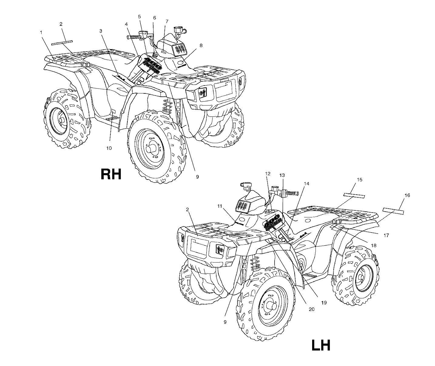 Foto diagrama Polaris que contem a peça 7171474