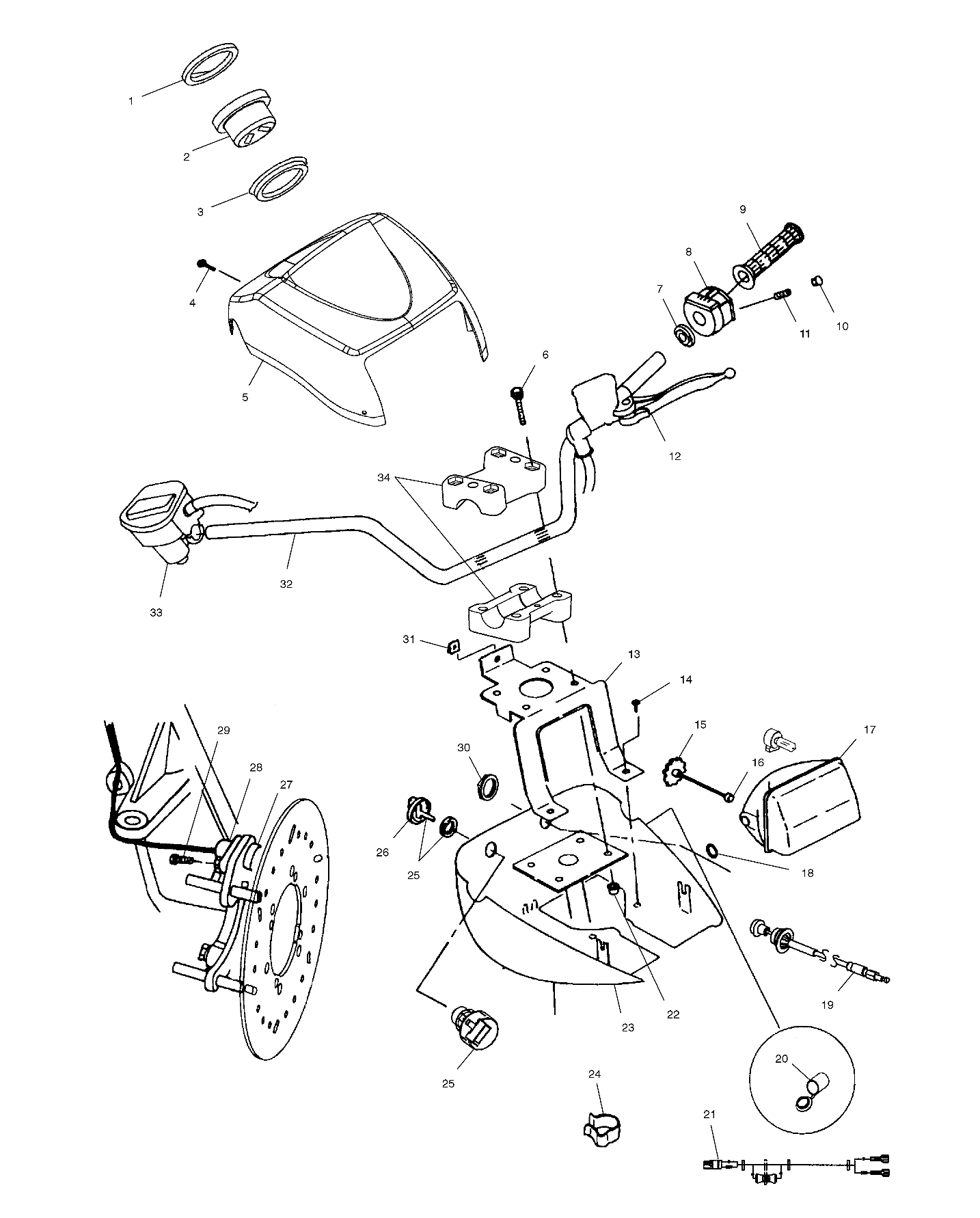 Foto diagrama Polaris que contem a peça 4010390