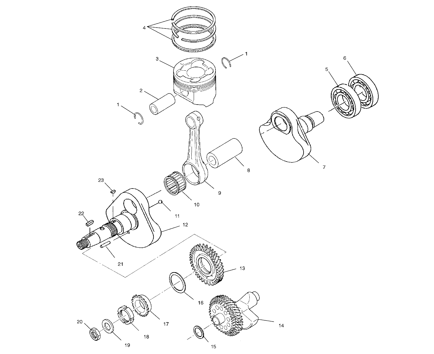 Foto diagrama Polaris que contem a peça 3085346