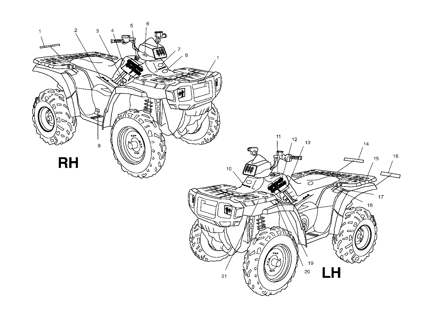 Part Number : 7171474 DECAL-AMBER REFLECTOR LH