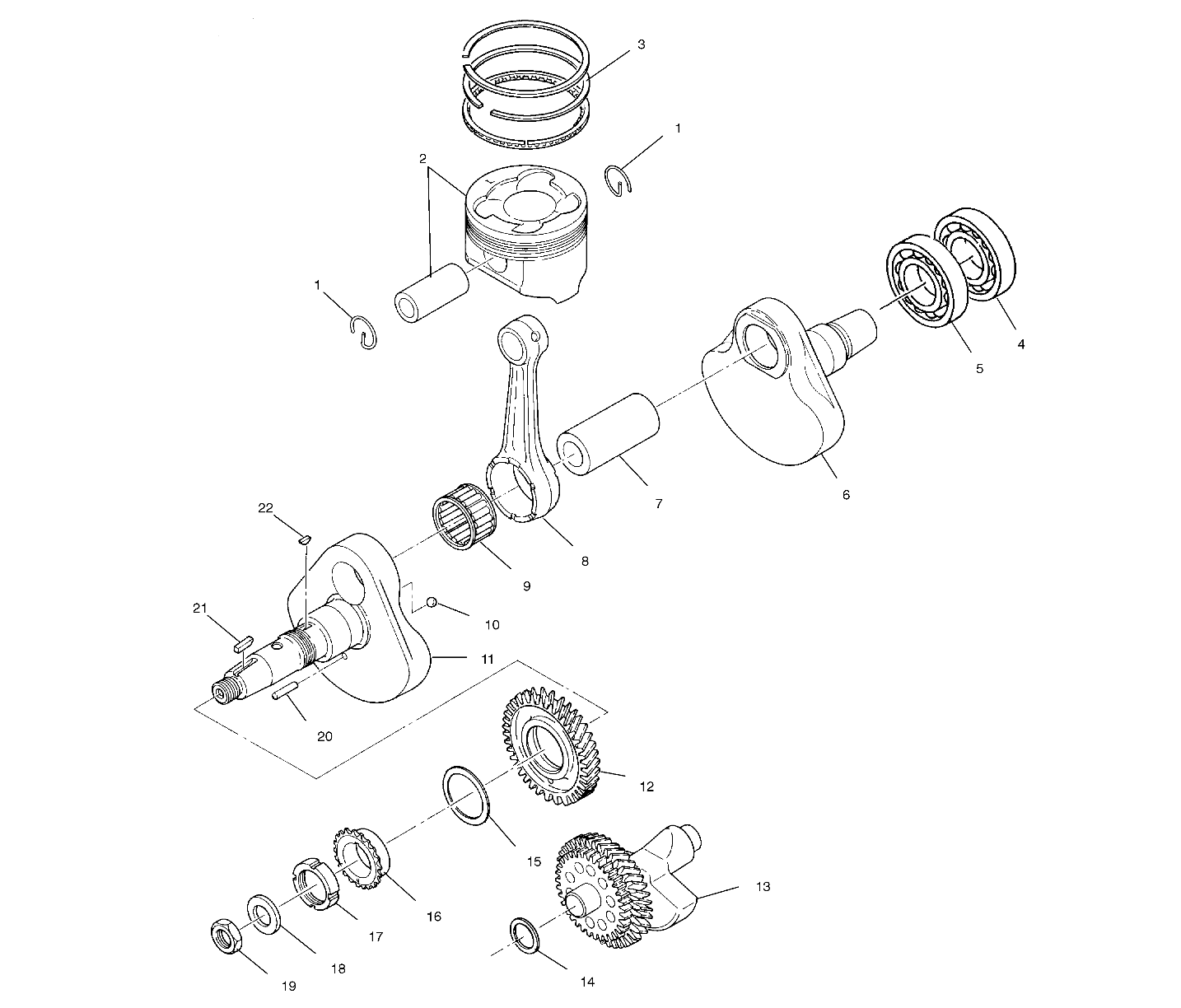 Foto diagrama Polaris que contem a peça 3085861