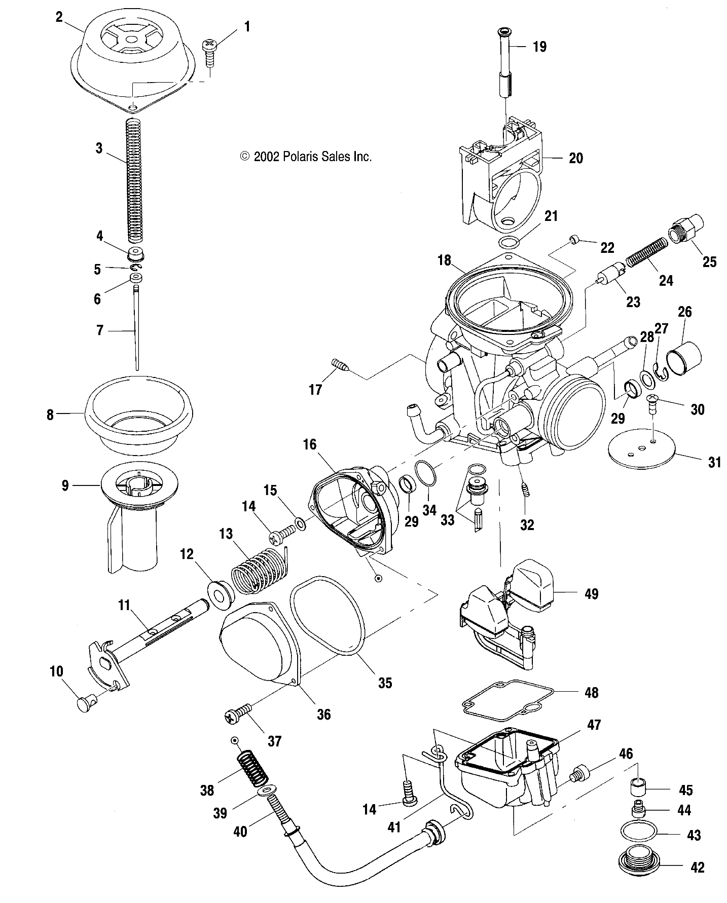 Foto diagrama Polaris que contem a peça 3130906