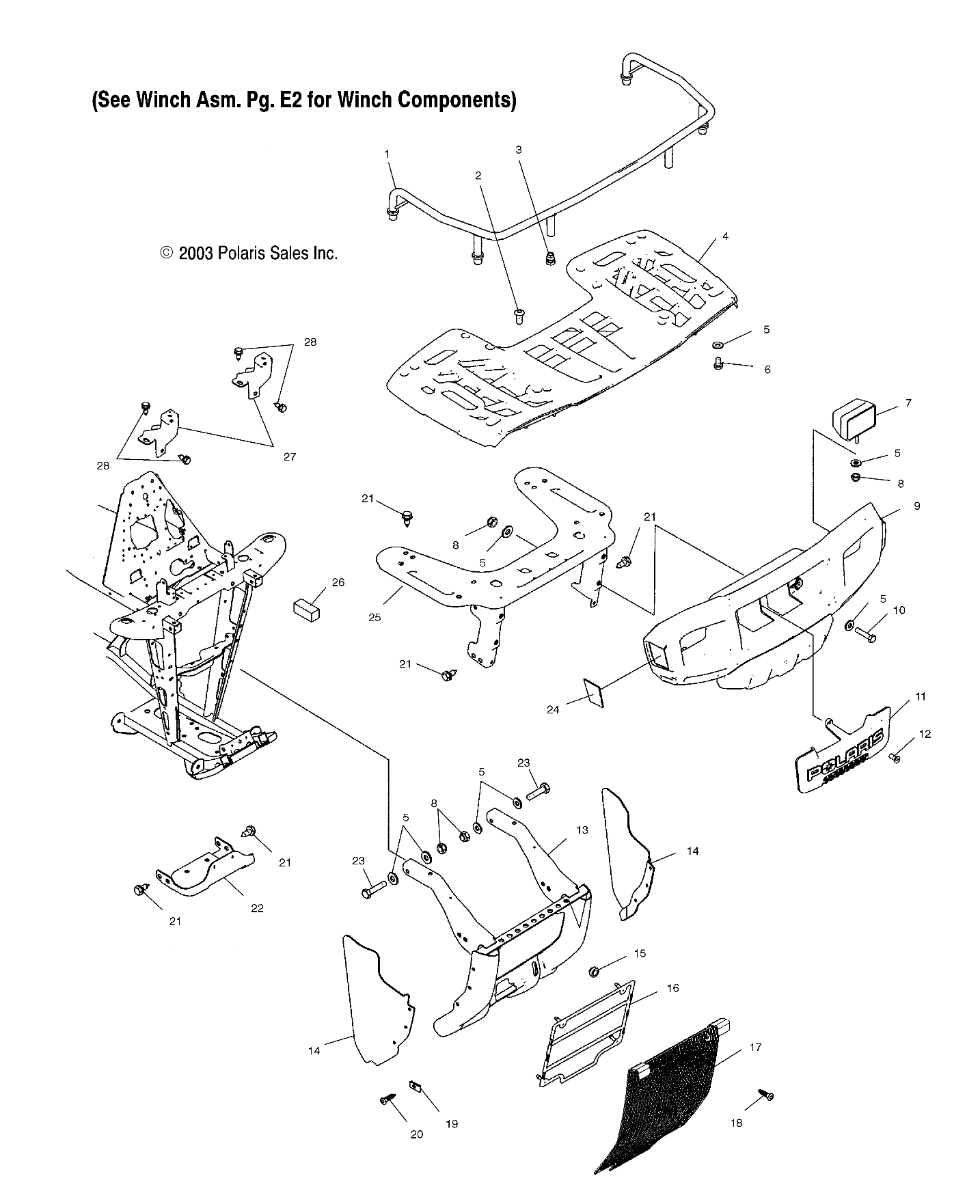 Foto diagrama Polaris que contem a peça 2632757-070