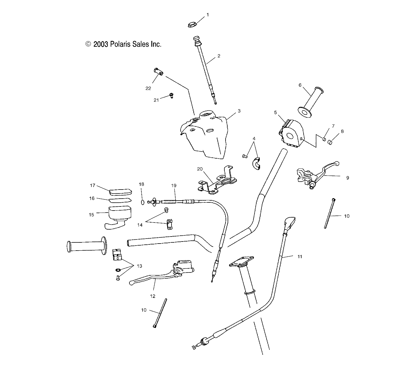 Foto diagrama Polaris que contem a peça 5434451-070