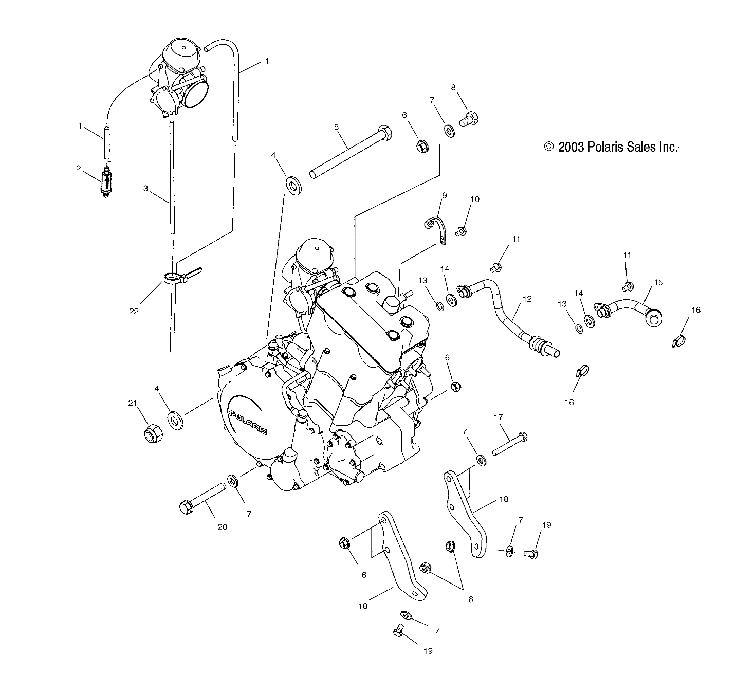 Foto diagrama Polaris que contem a peça 2540113