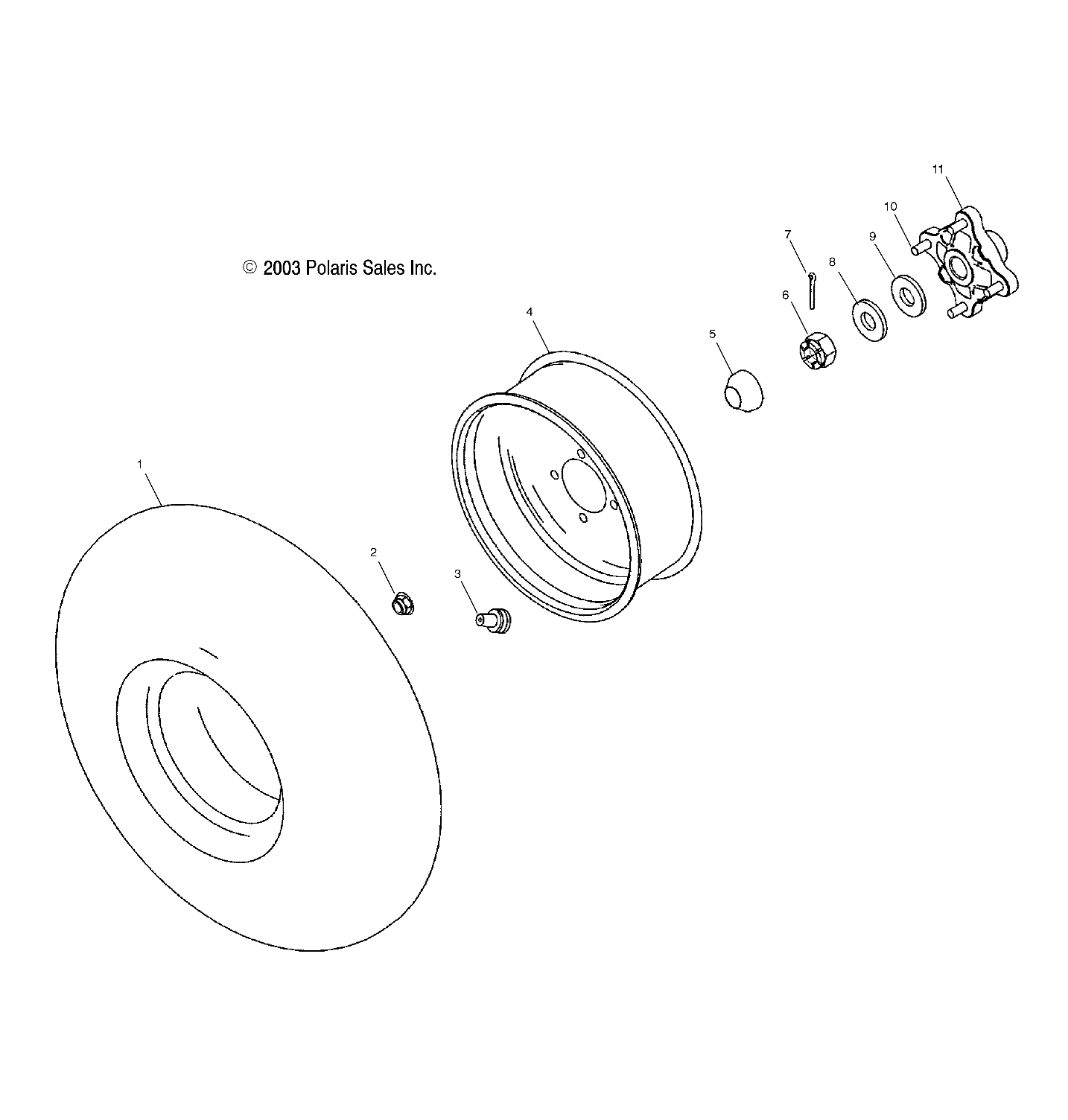 Part Number : 1520733 WELD-RIM REAR ALUM 8X9