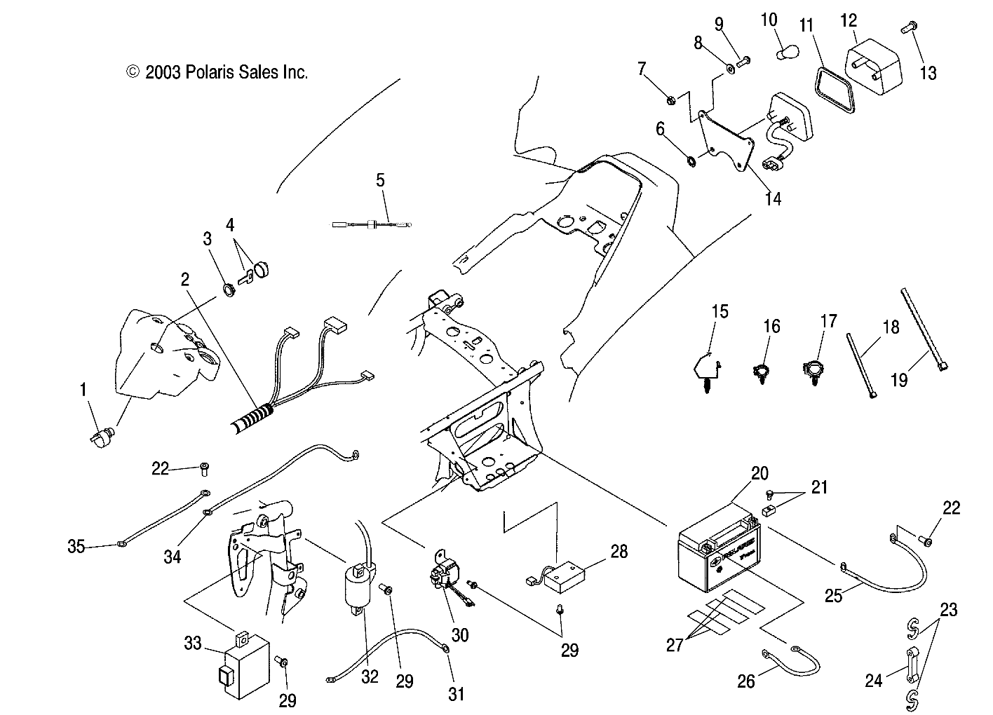 Foto diagrama Polaris que contem a peça 3088052