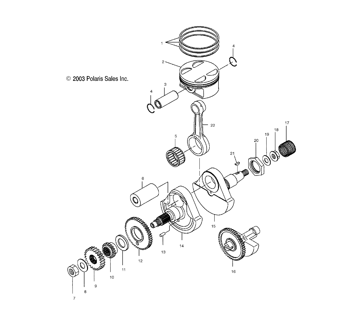 Part Number : 3087966 GEAR PRIMARY DRIVE