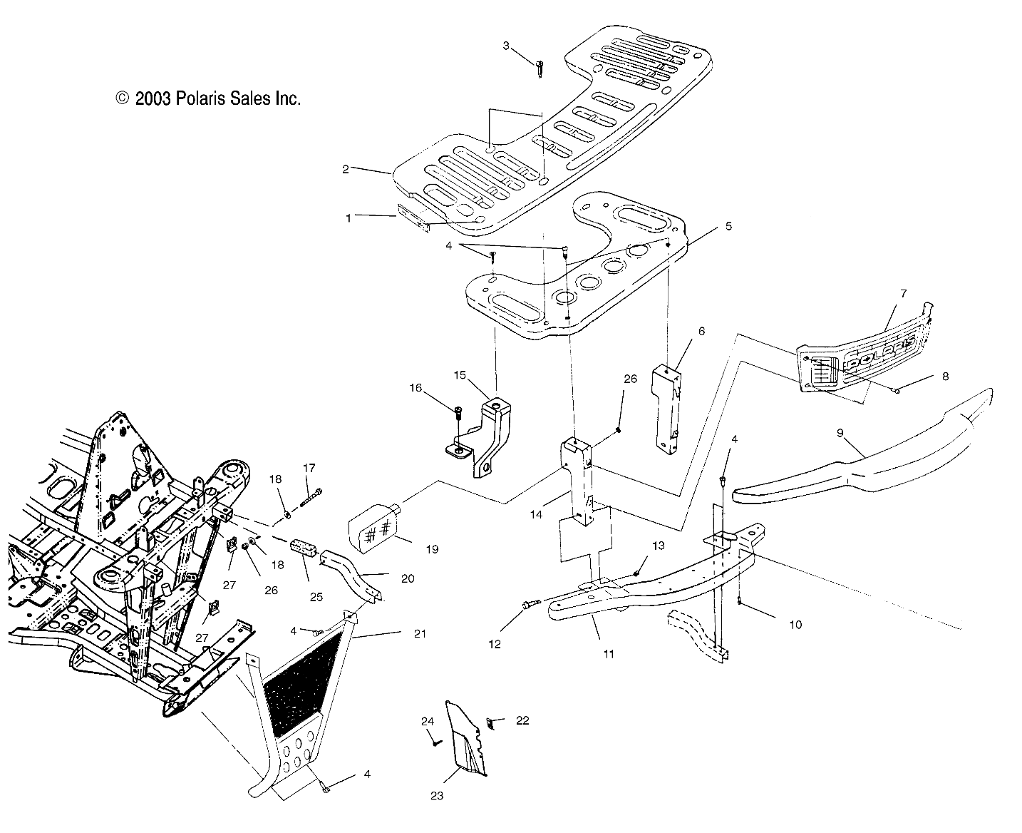 Foto diagrama Polaris que contem a peça 2670180-070