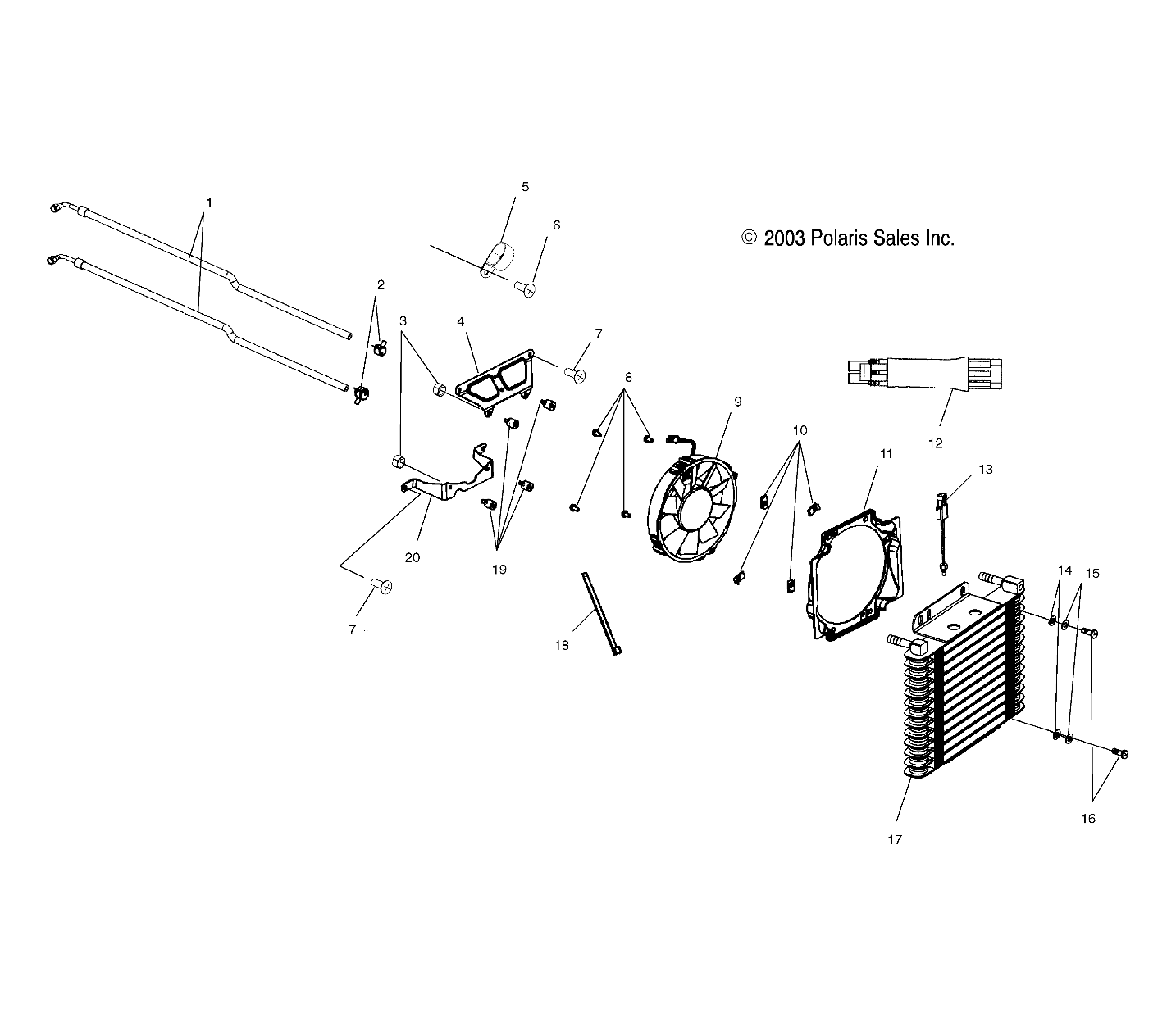 Foto diagrama Polaris que contem a peça 1240074