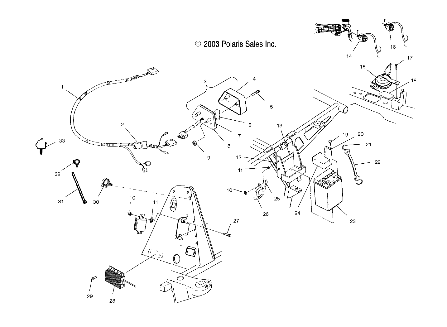 Foto diagrama Polaris que contem a peça 4010311