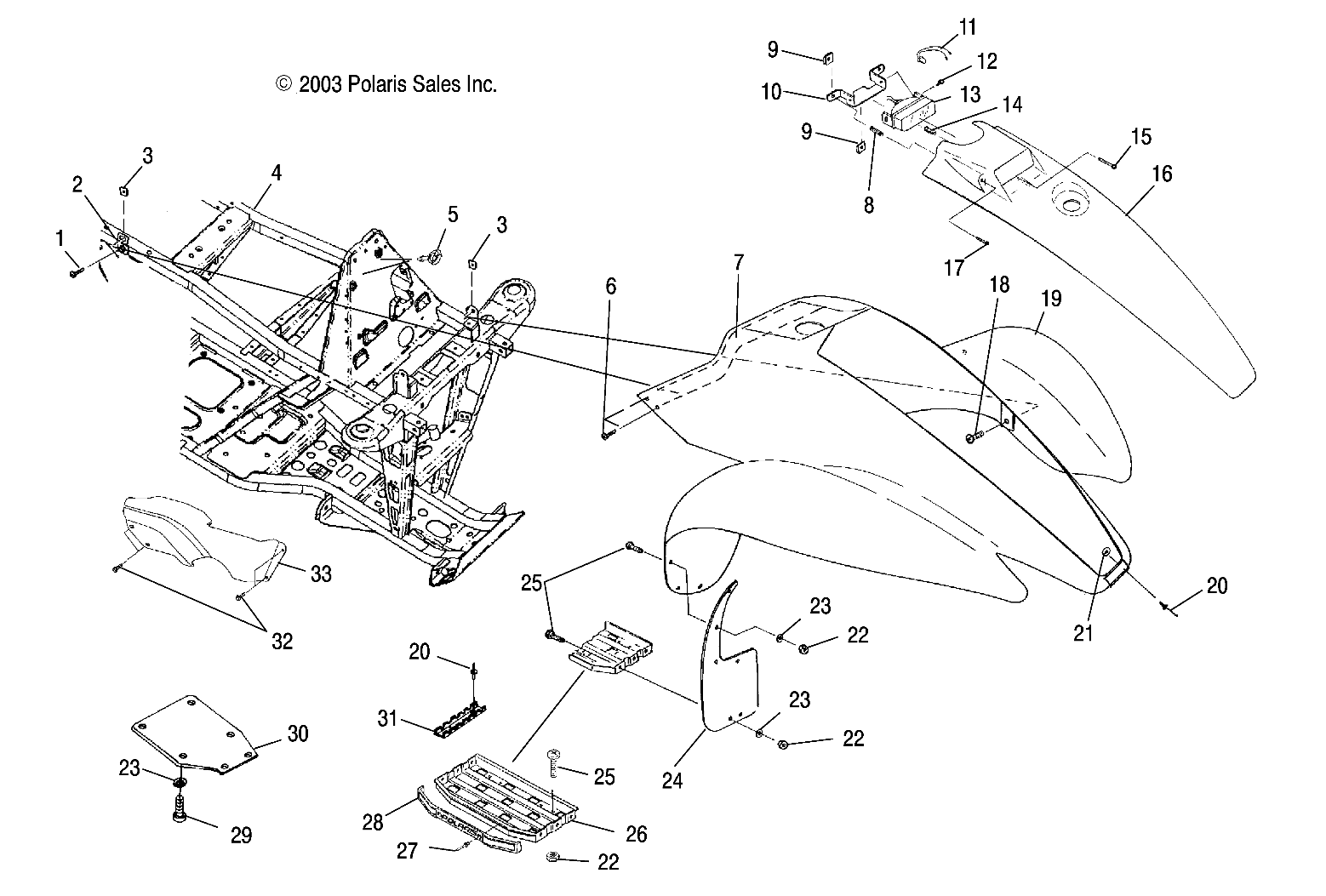 Foto diagrama Polaris que contem a peça 2632424-288