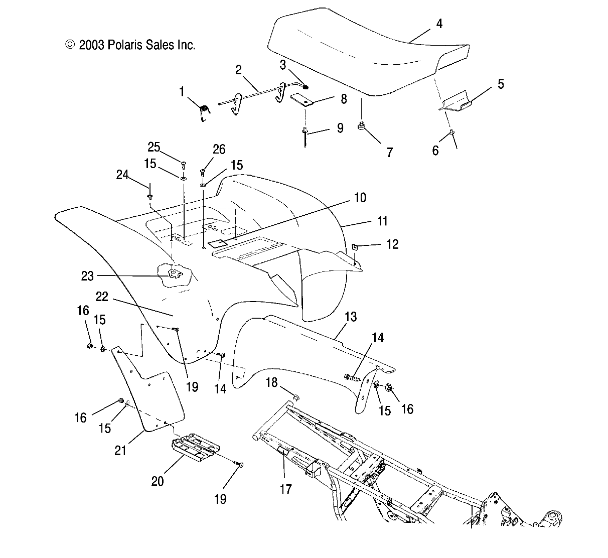 Foto diagrama Polaris que contem a peça 5850148