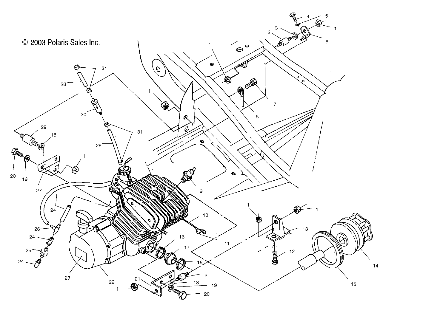 Foto diagrama Polaris que contem a peça 5242896-067