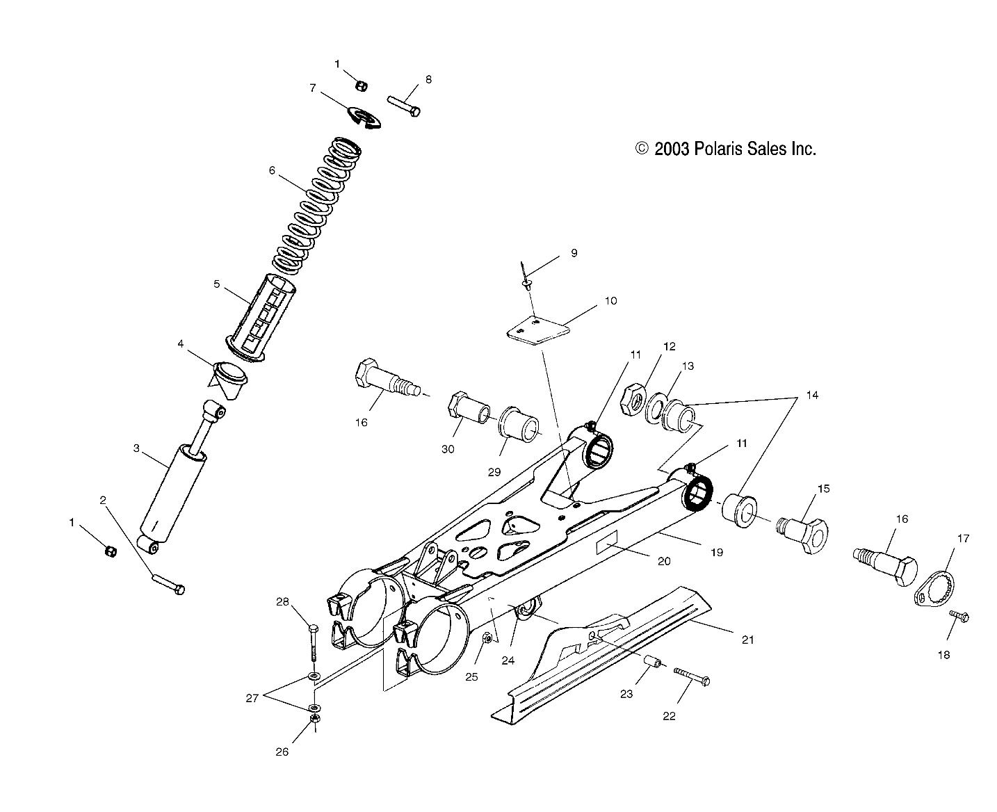 Foto diagrama Polaris que contem a peça 1541819-216