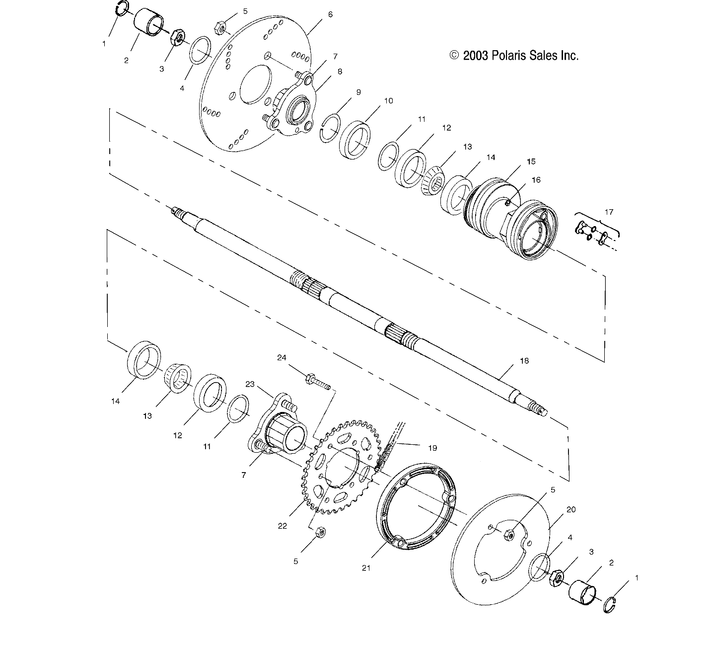 Foto diagrama Polaris que contem a peça 1520258